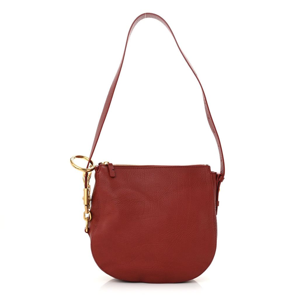 Grainy Calfskin Small Knight Bag Red