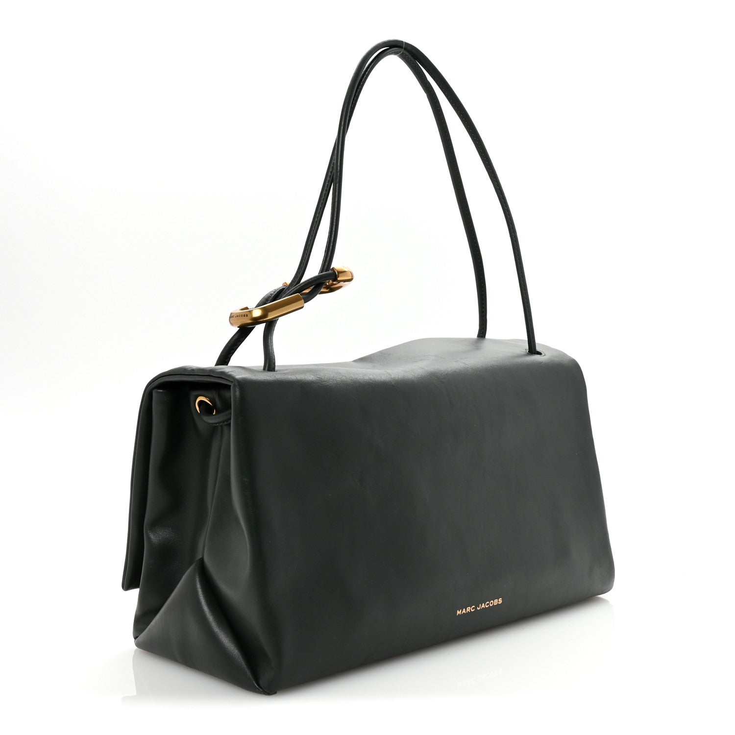 Calfskin Large Dual Shoulder Bag Green