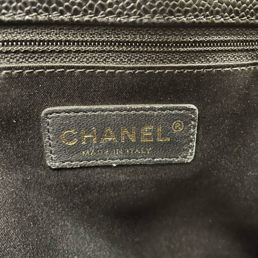 Chanel Medium Grand Shopping Tote Black GST Bag in caviar Leather with Gold Hardware from 2013