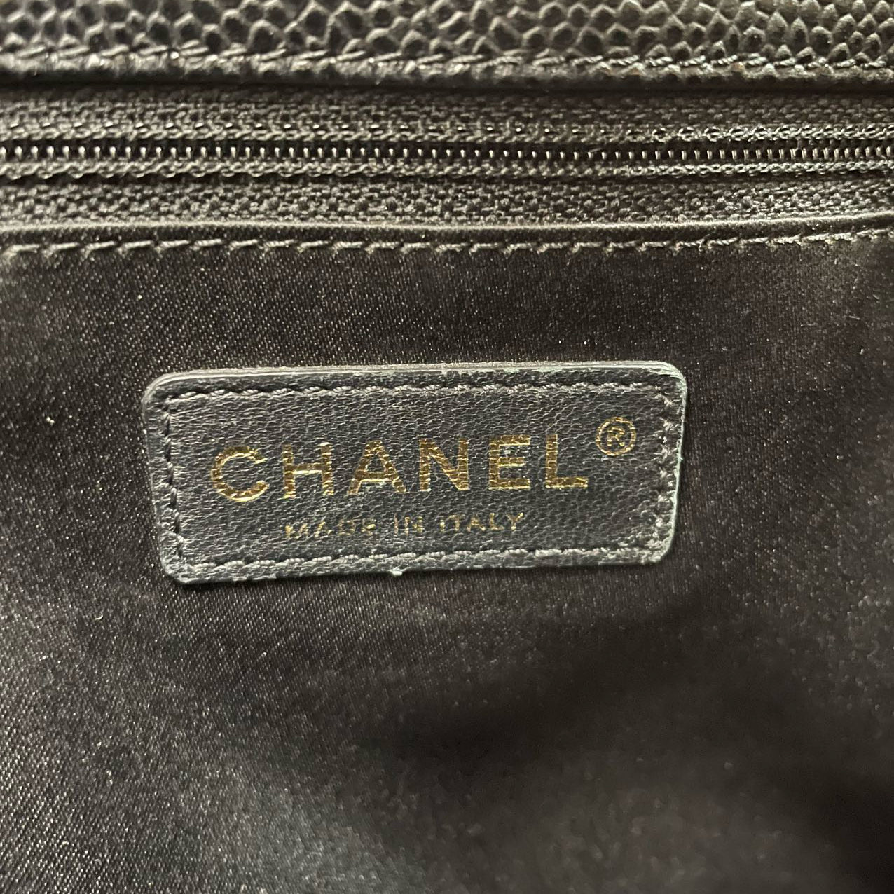 Chanel Medium Grand Shopping Tote Black GST Bag in caviar Leather with Gold Hardware from 2013