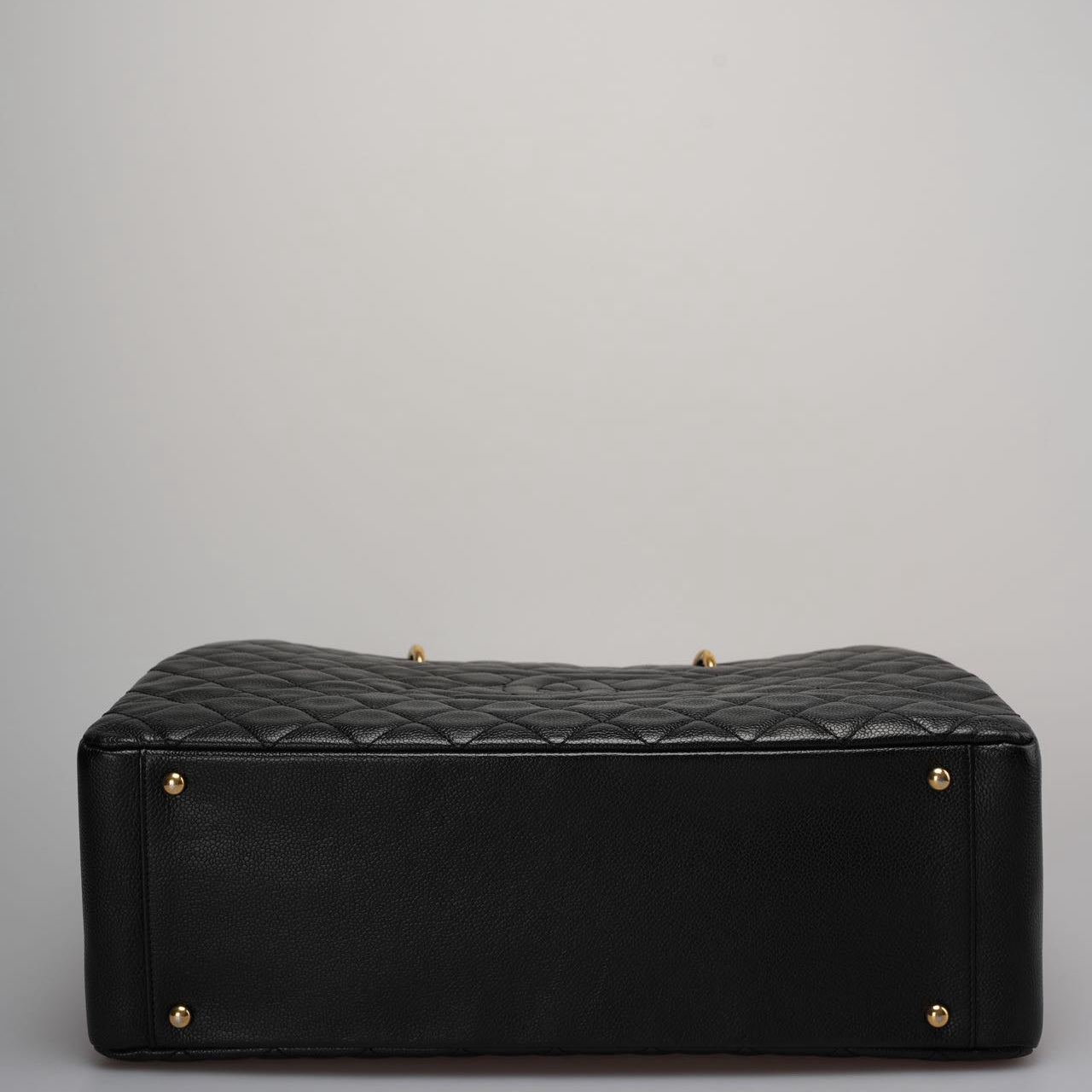 Chanel Large Black Grand Shopping XL GST Tote Bag In Caviar Leather With Gold Hardwares