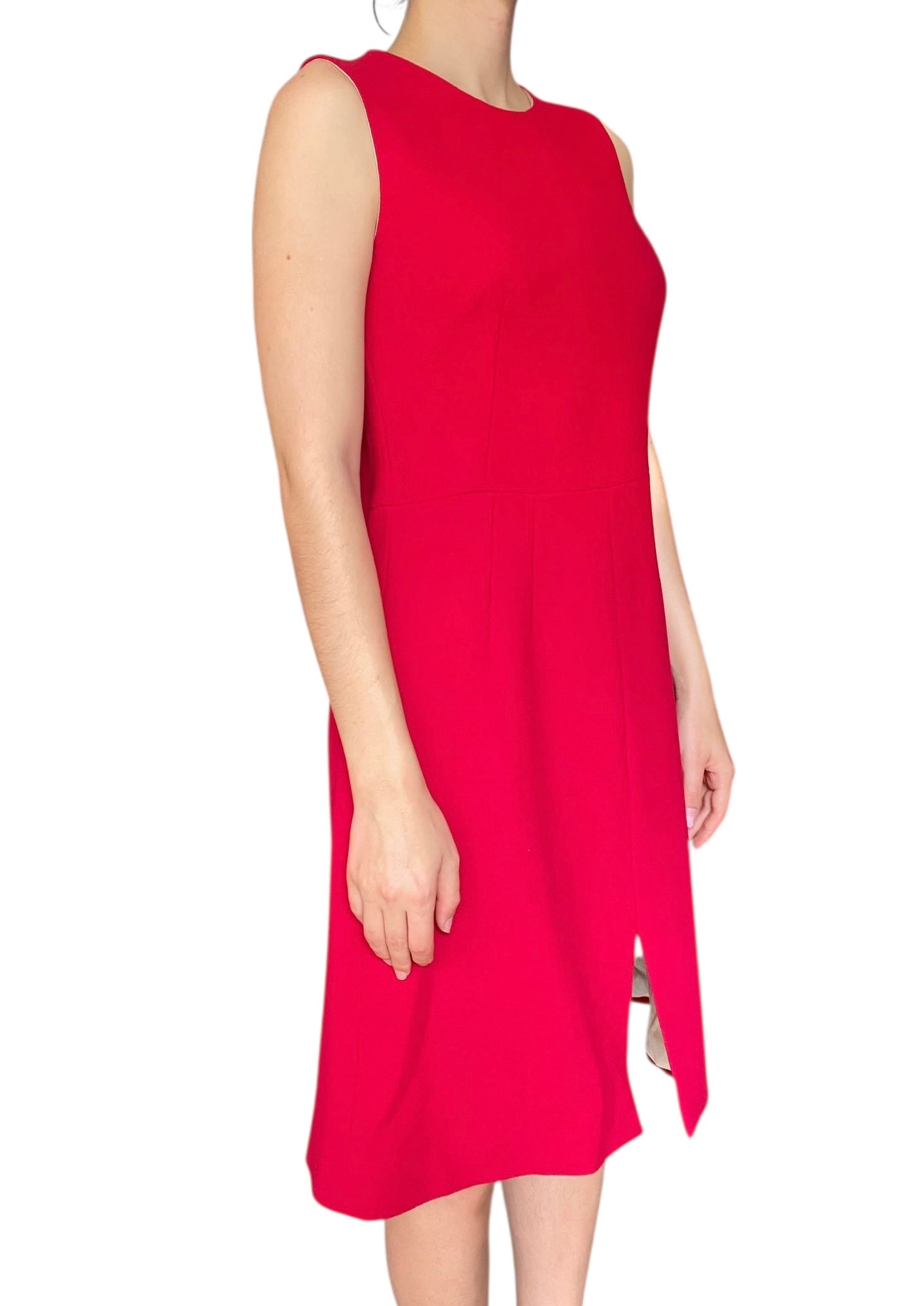 Dolce & Gabbana Red Wool Shift Dress - 44 / US 8
