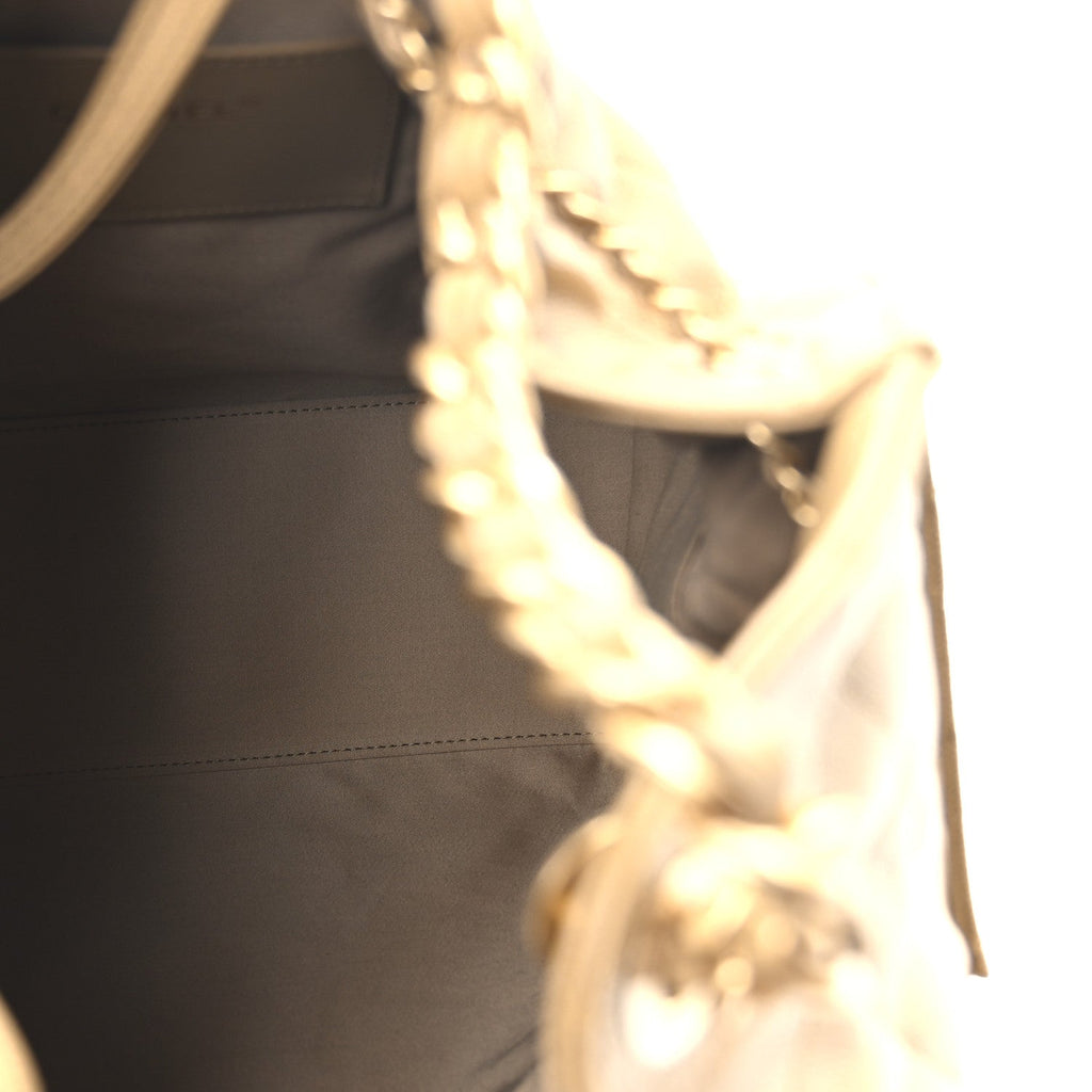 Caviar Quilted Medium Chanel 25 Handbag Dark Beige