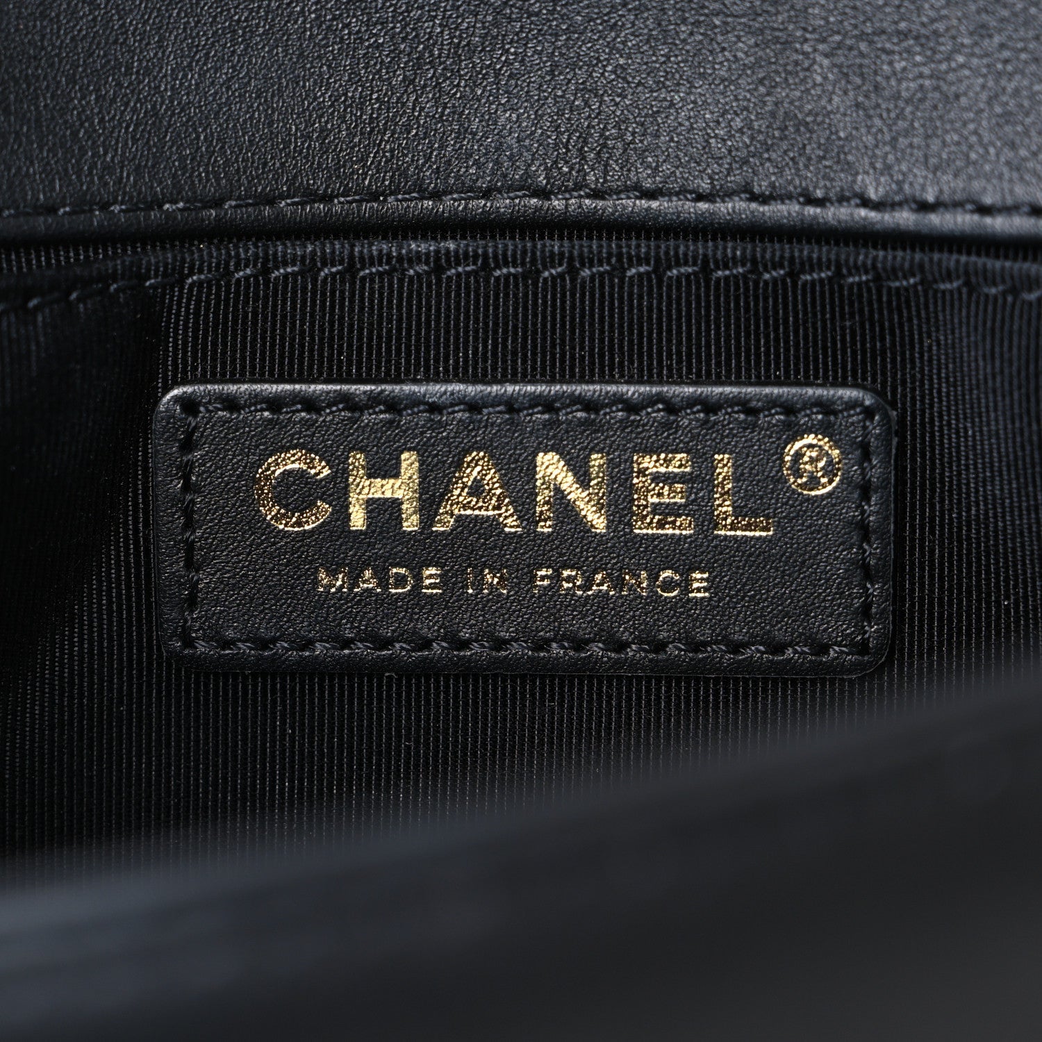 Lambskin Quilted Small Chain Around Boy Flap Black