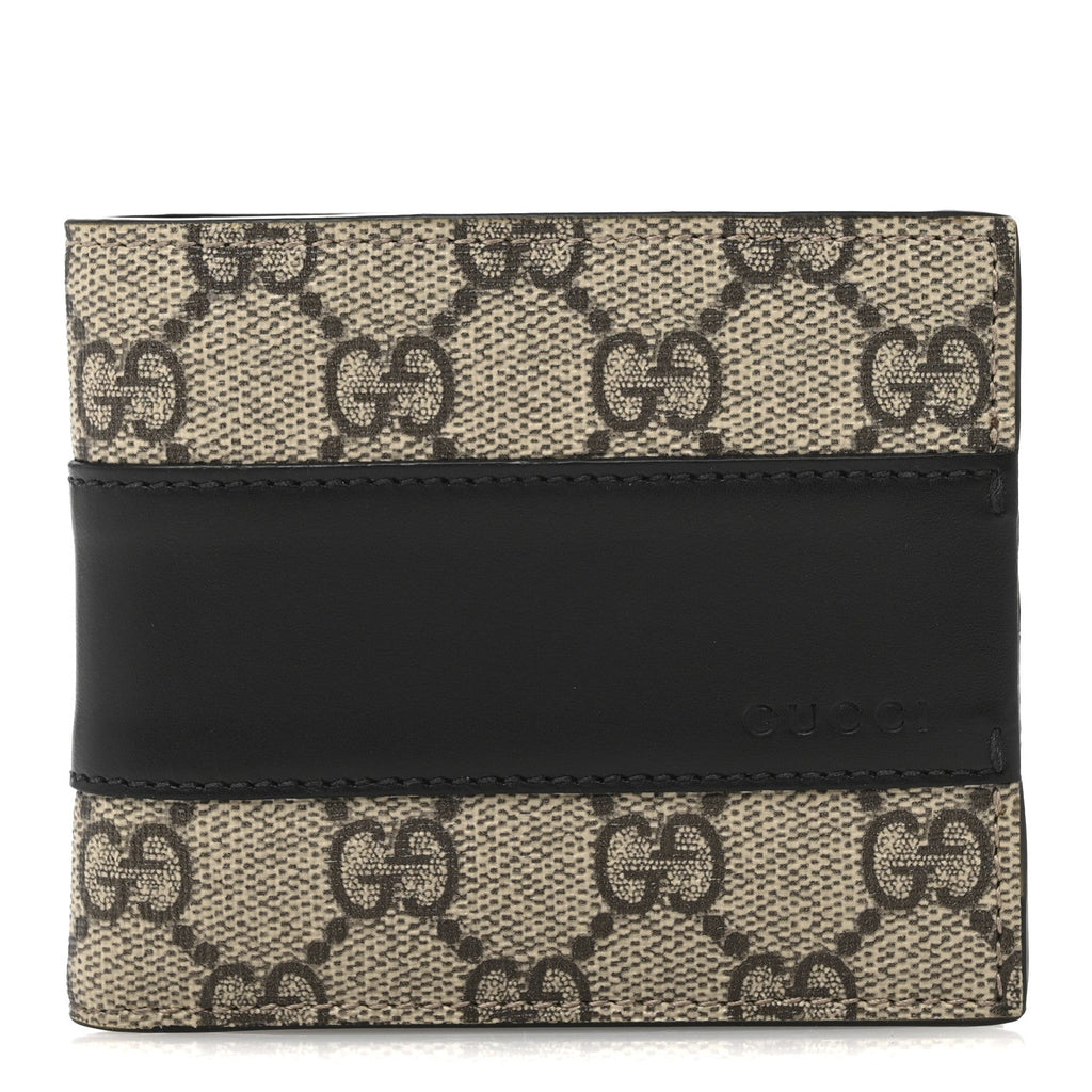 GG Supreme Monogram Bi-Fold Wallet Black