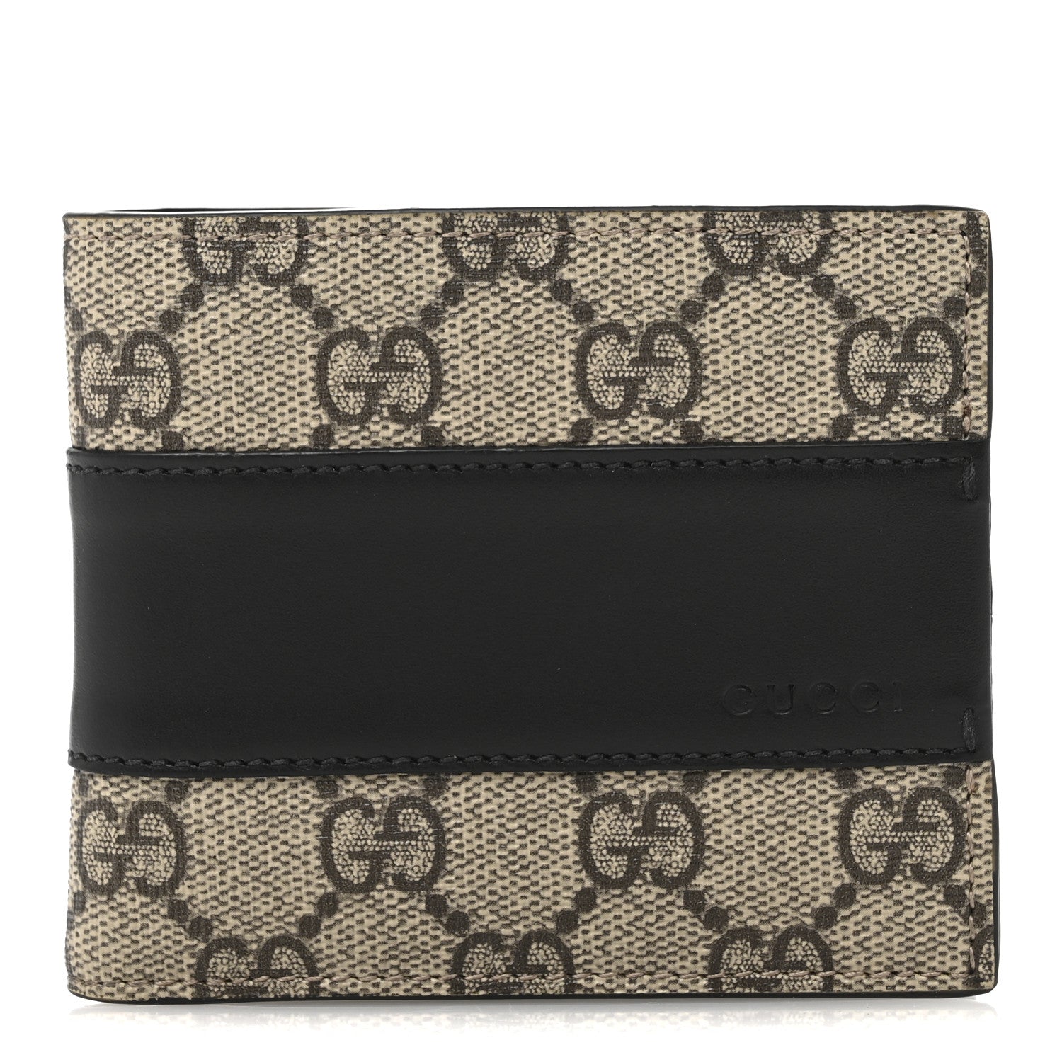 GG Supreme Monogram Bi-Fold Wallet Black