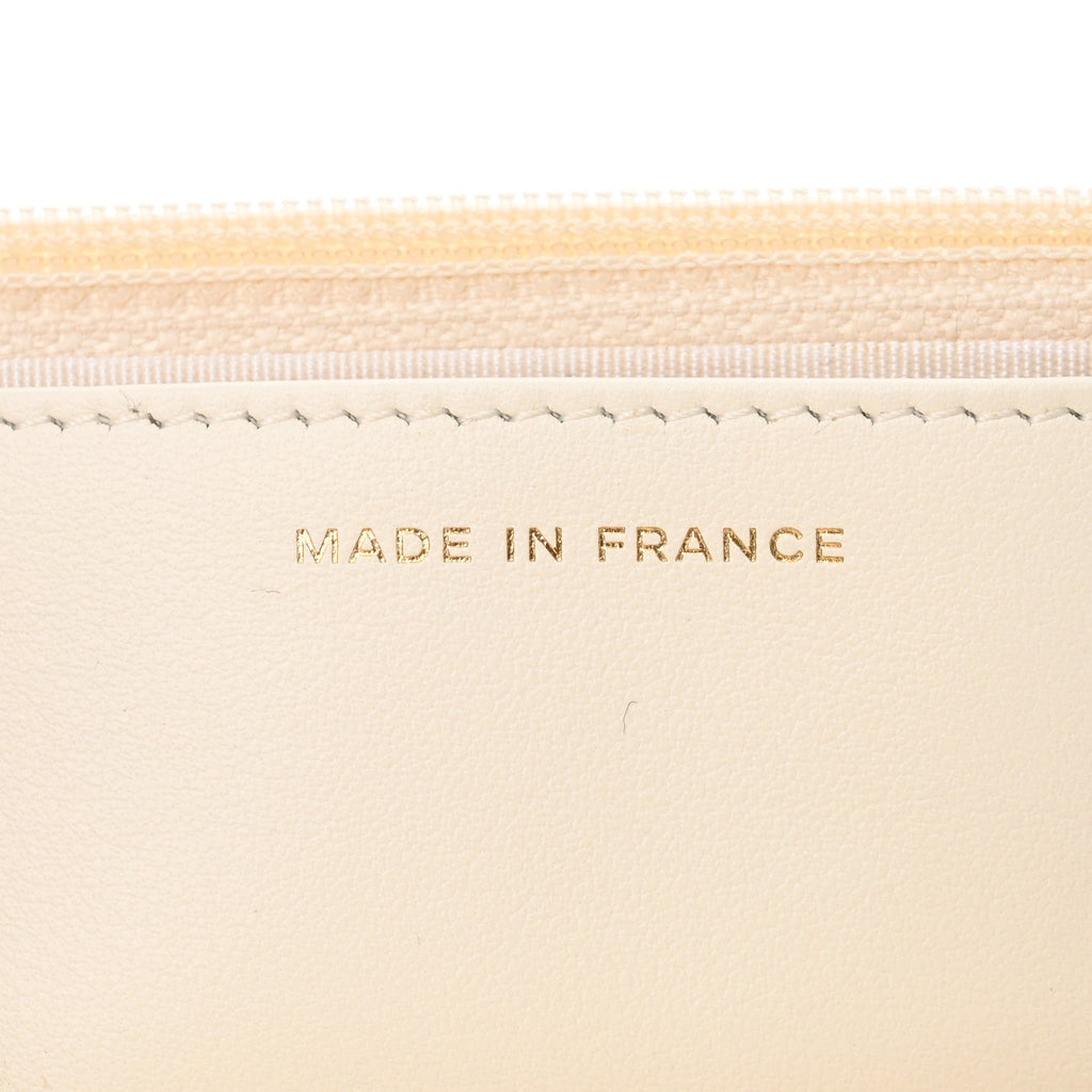 Calfskin Crochet Chanel 19 Wallet On Chain WOC White Black