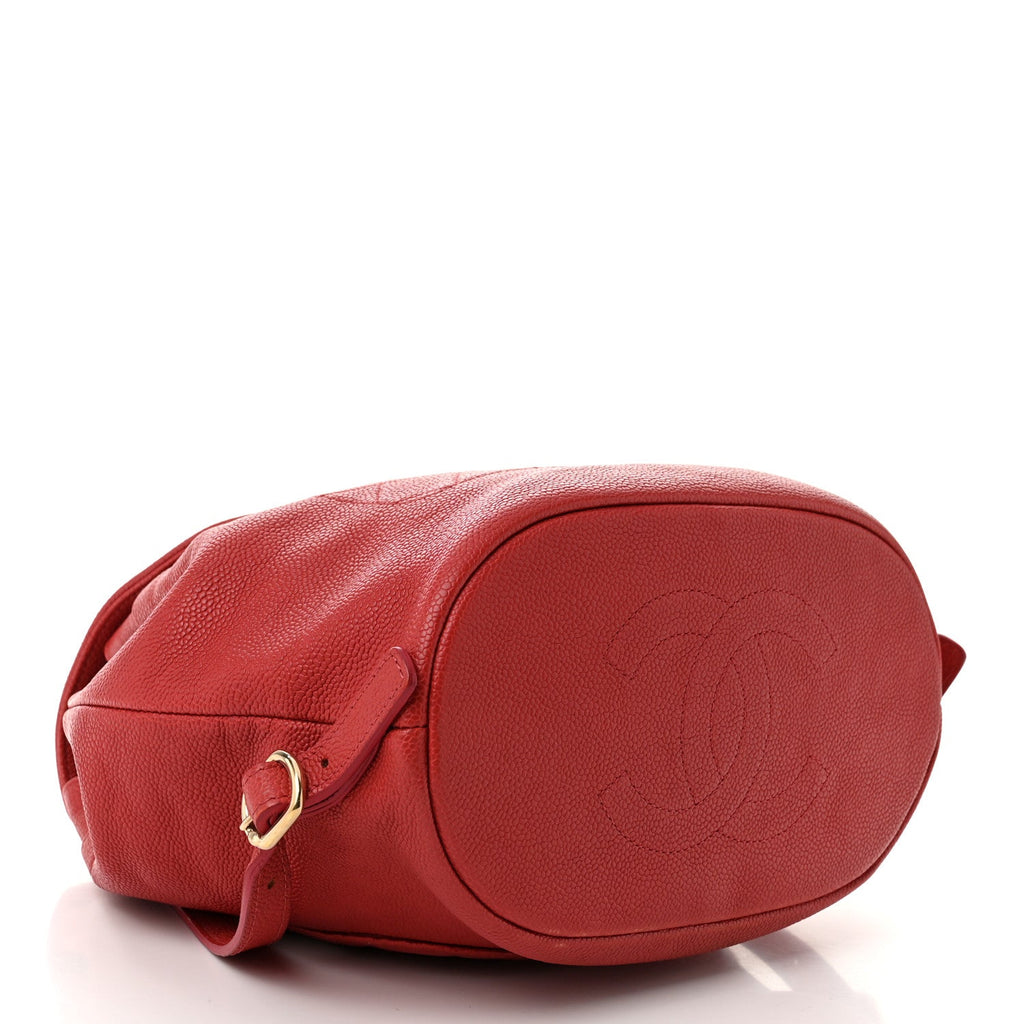 Caviar Quilted Backpack Red