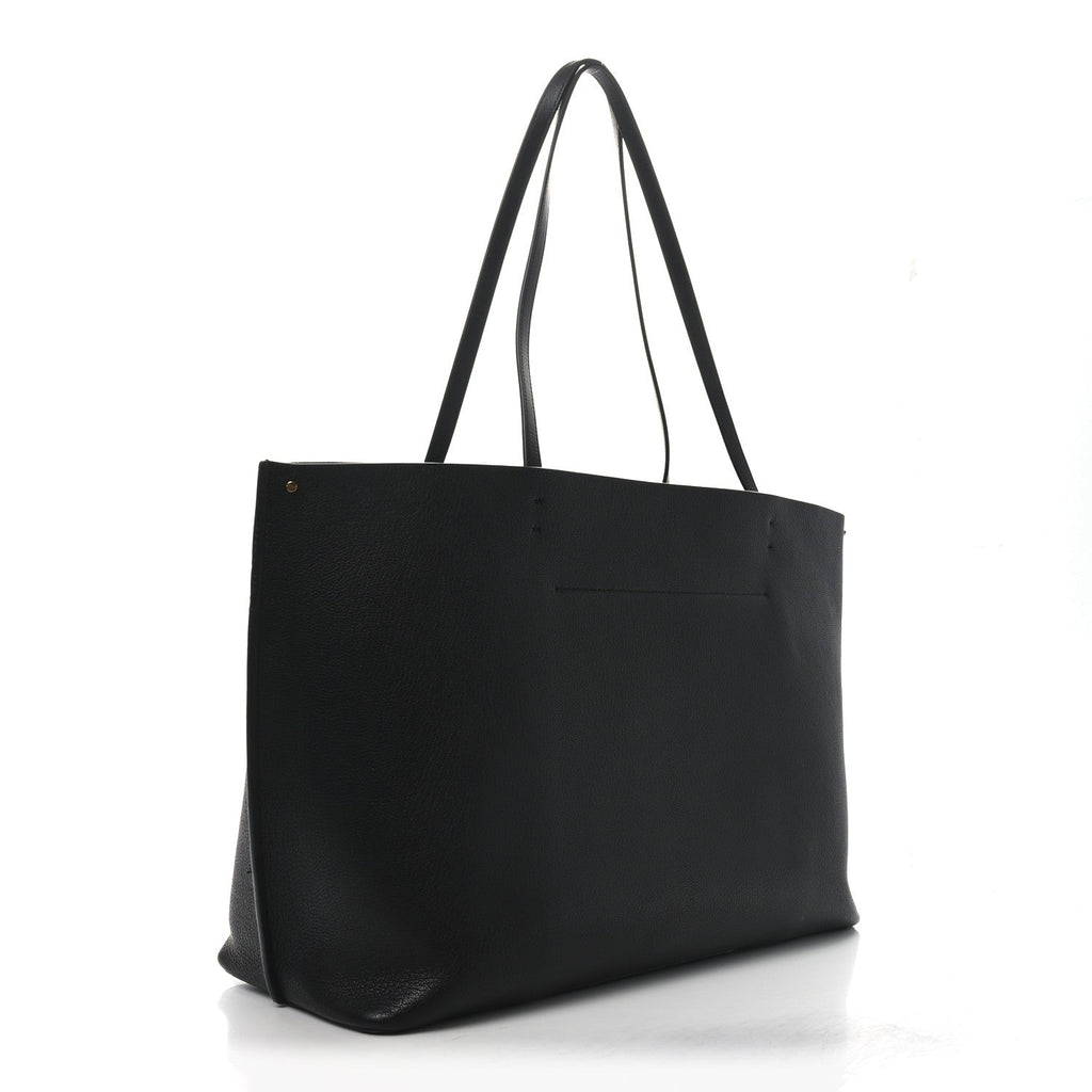 Calfskin Large Vlogo Fillme Tote Black