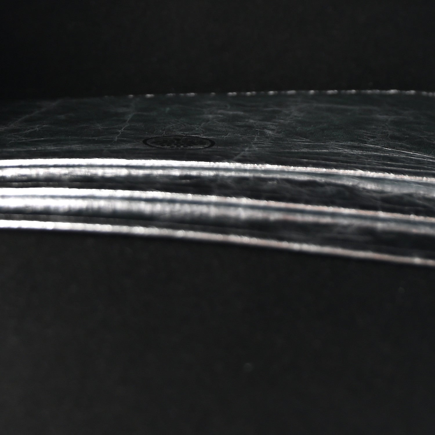 Metallic Crinkled Calfskin Mini Lily Silver