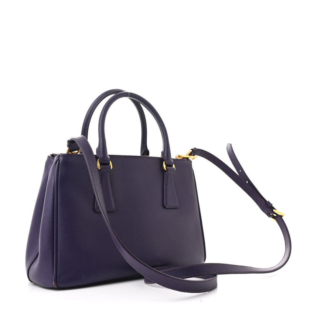 Saffiano Lux Mini Galleria Double Zip Tote Uva
