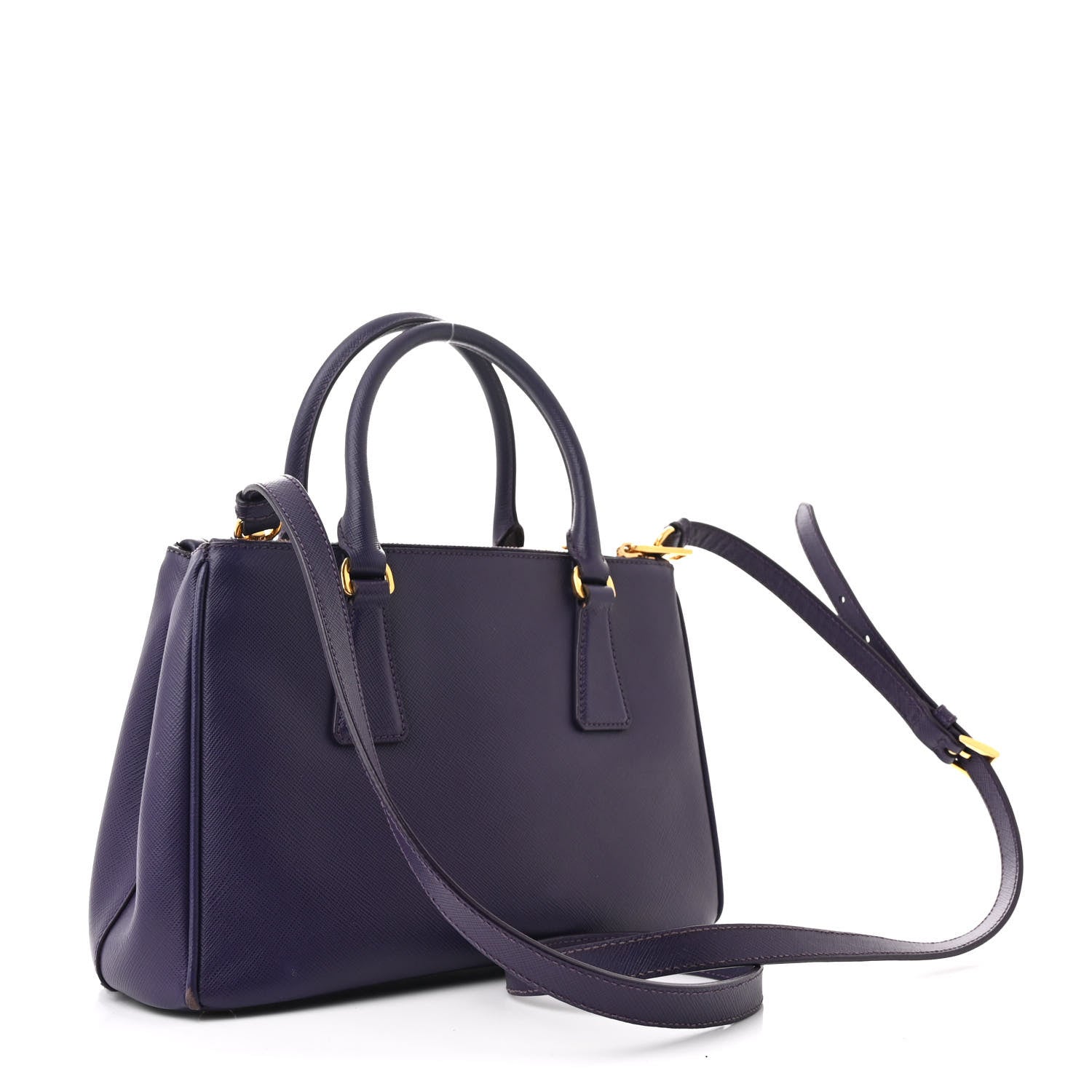 Saffiano Lux Mini Galleria Double Zip Tote Uva