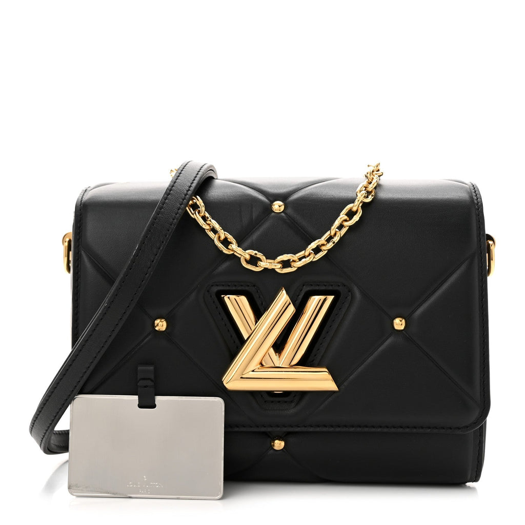 Lambskin Quilted Twist MM Black