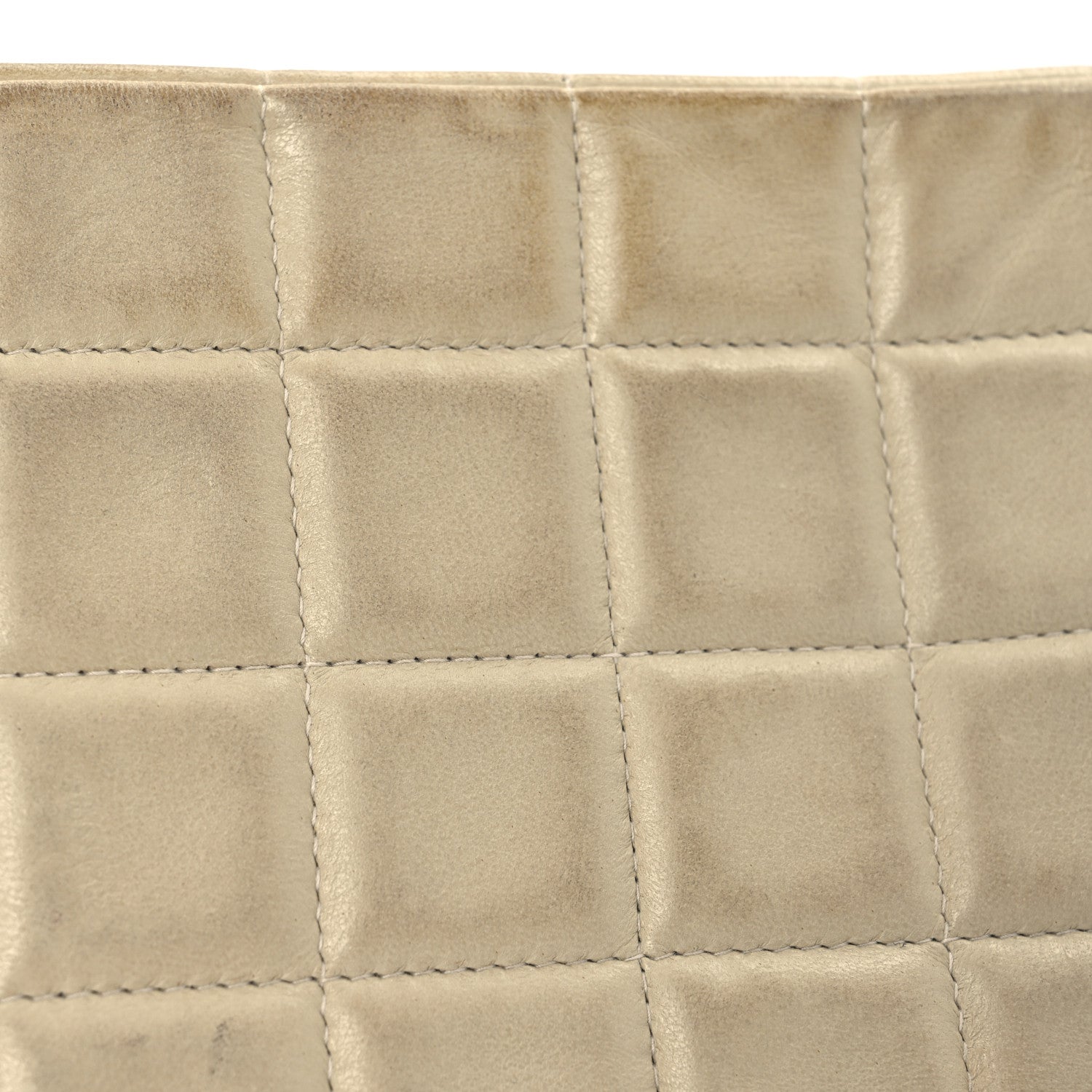 Lambskin East West Chocolate Bar Flap Ivory