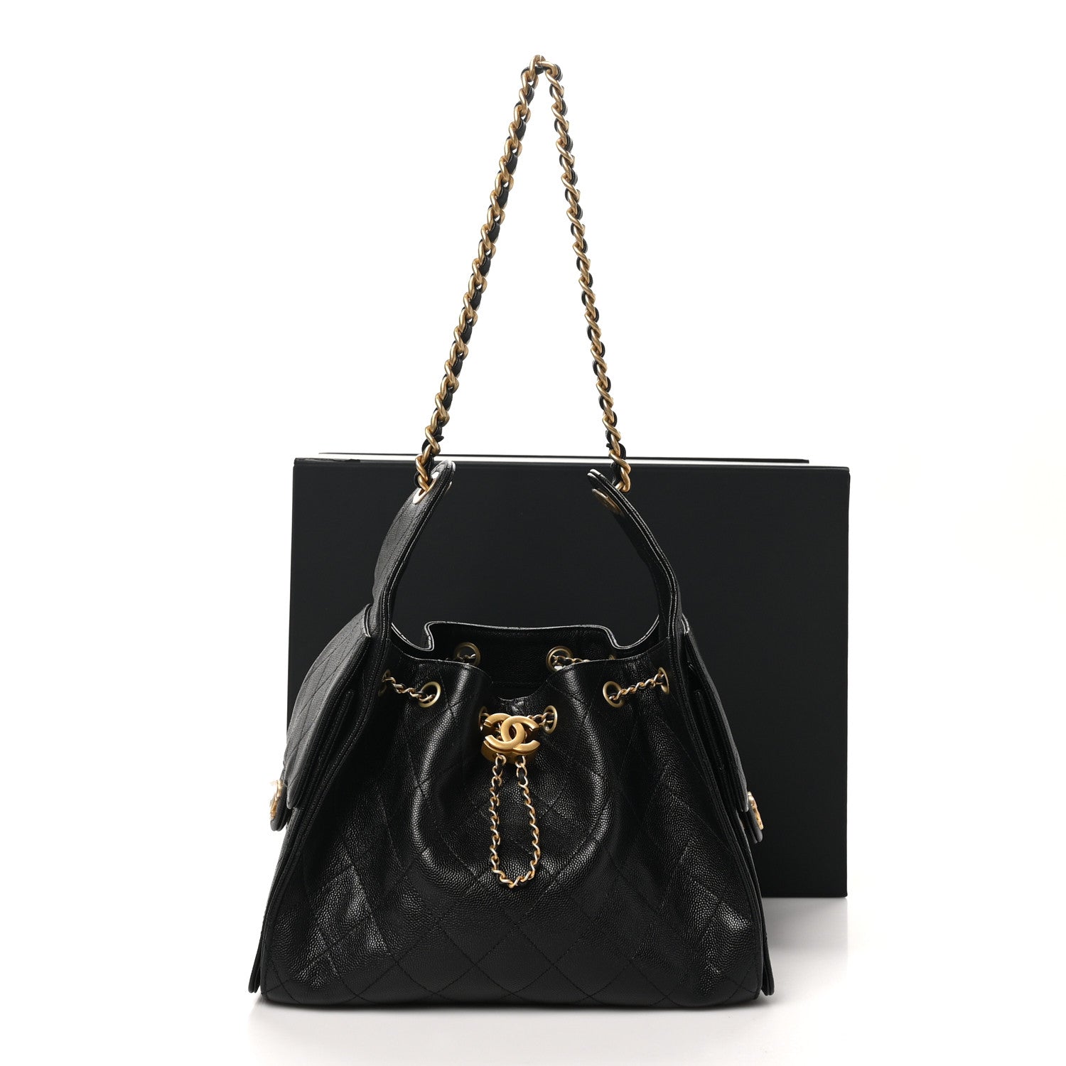 Caviar Quilted Small Chanel 25 Handbag Black