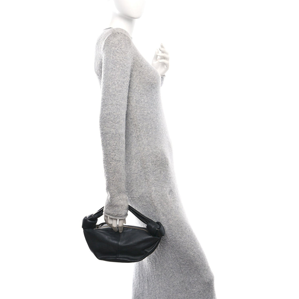 Calfskin Mini Double Knot Bag Black