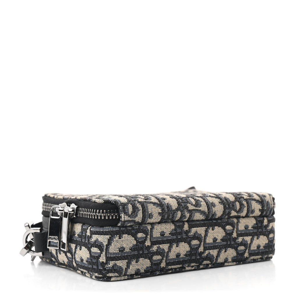 Oblique Pouch Beige Black