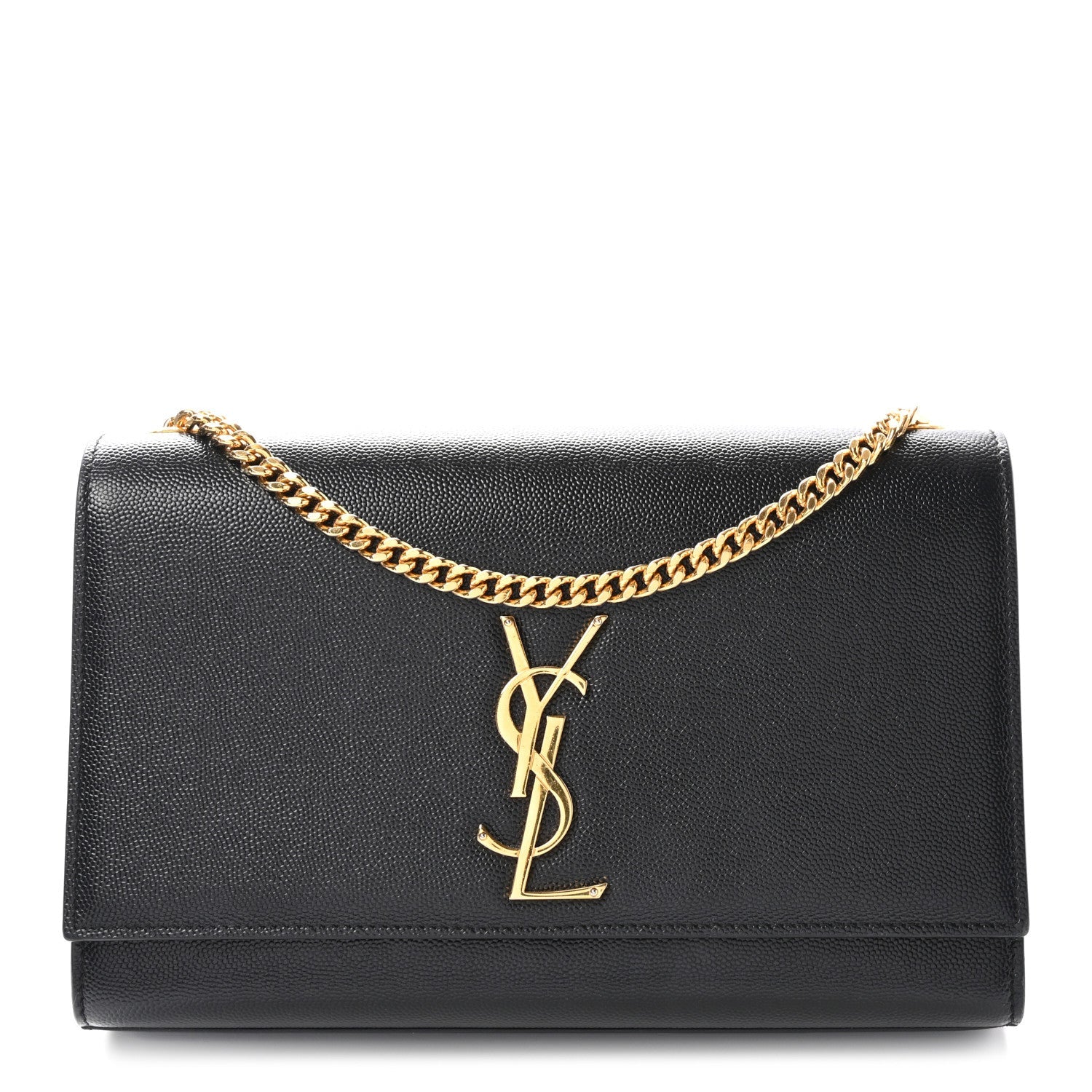 Grain De Poudre Medium Classic Monogram Kate Satchel Black
