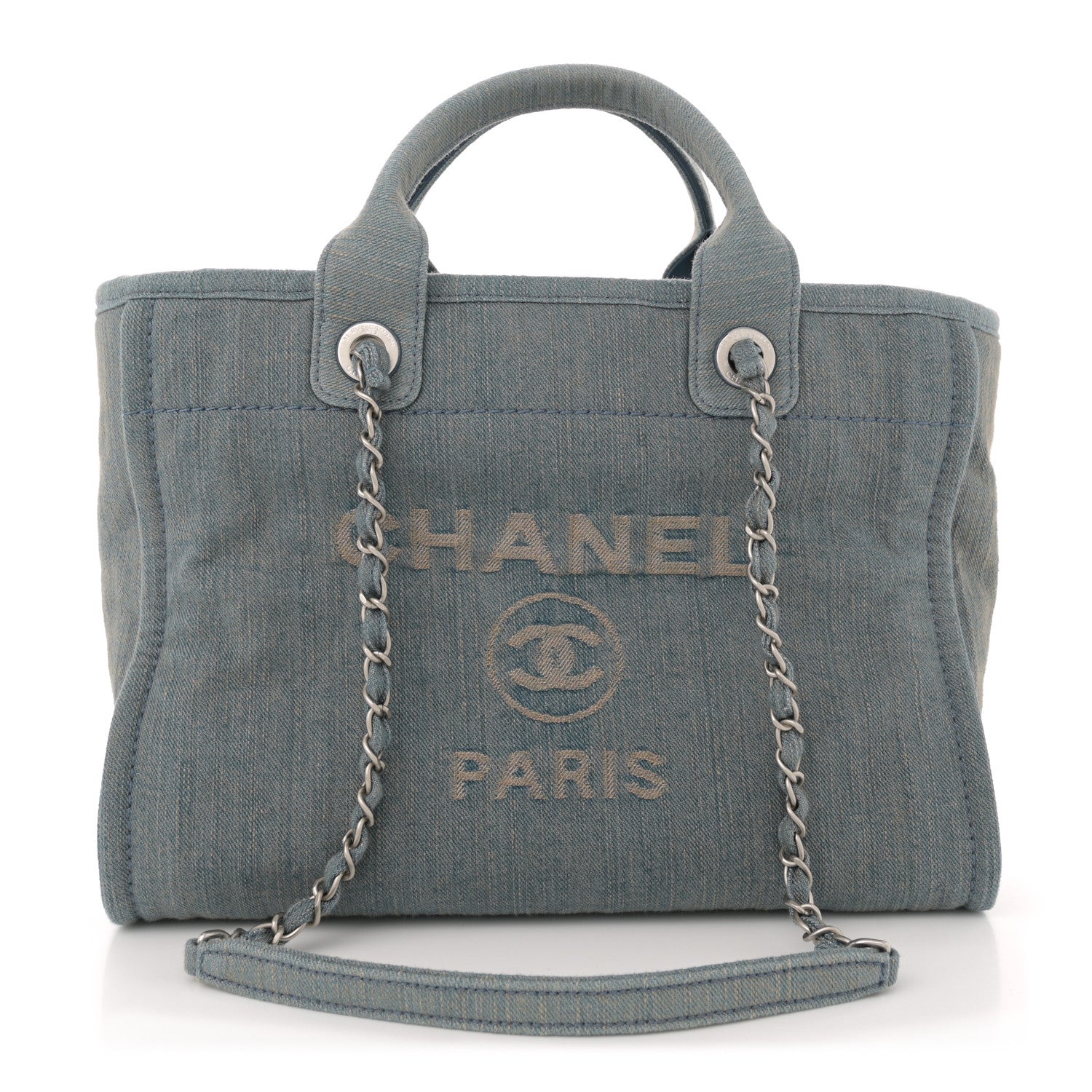 Denim Small Deauville Tote Light Blue