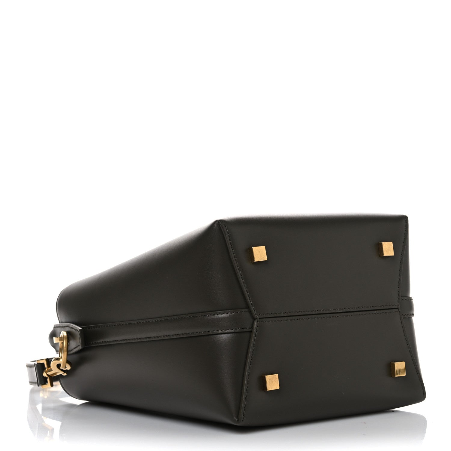 Shiny Calfskin Le 37 Bucket Bag Deep Musk