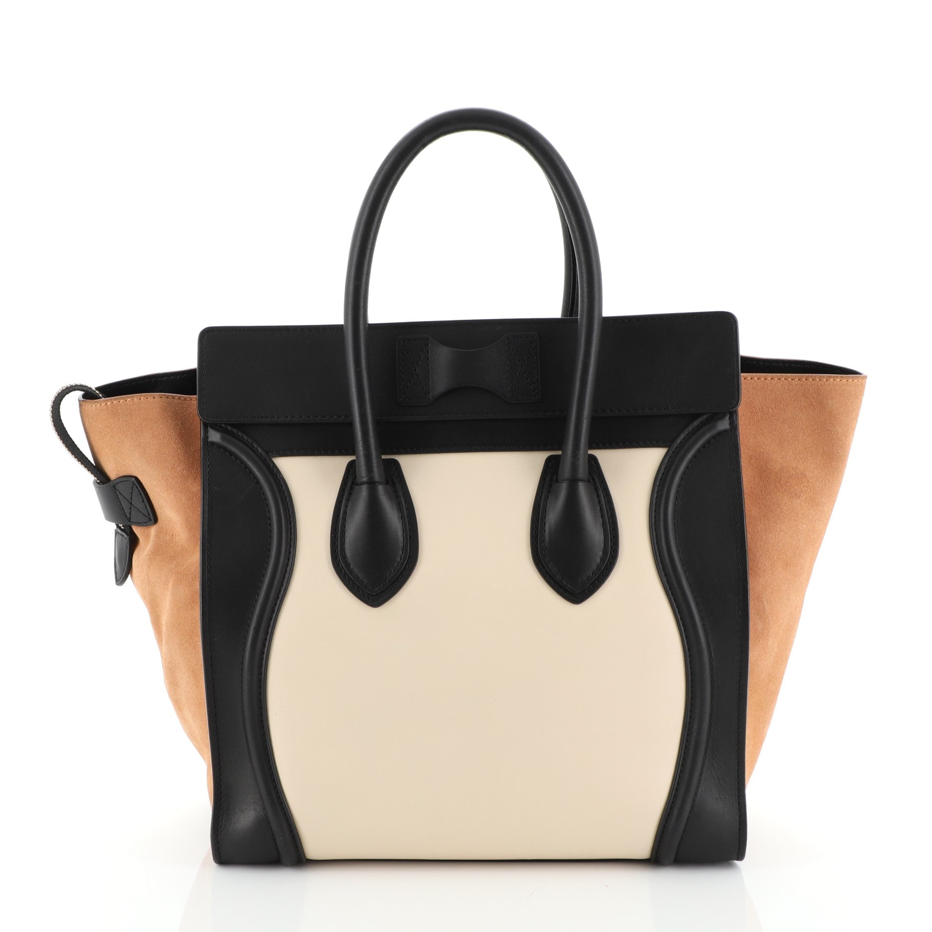 Tricolor Luggage Bag Leather Mini