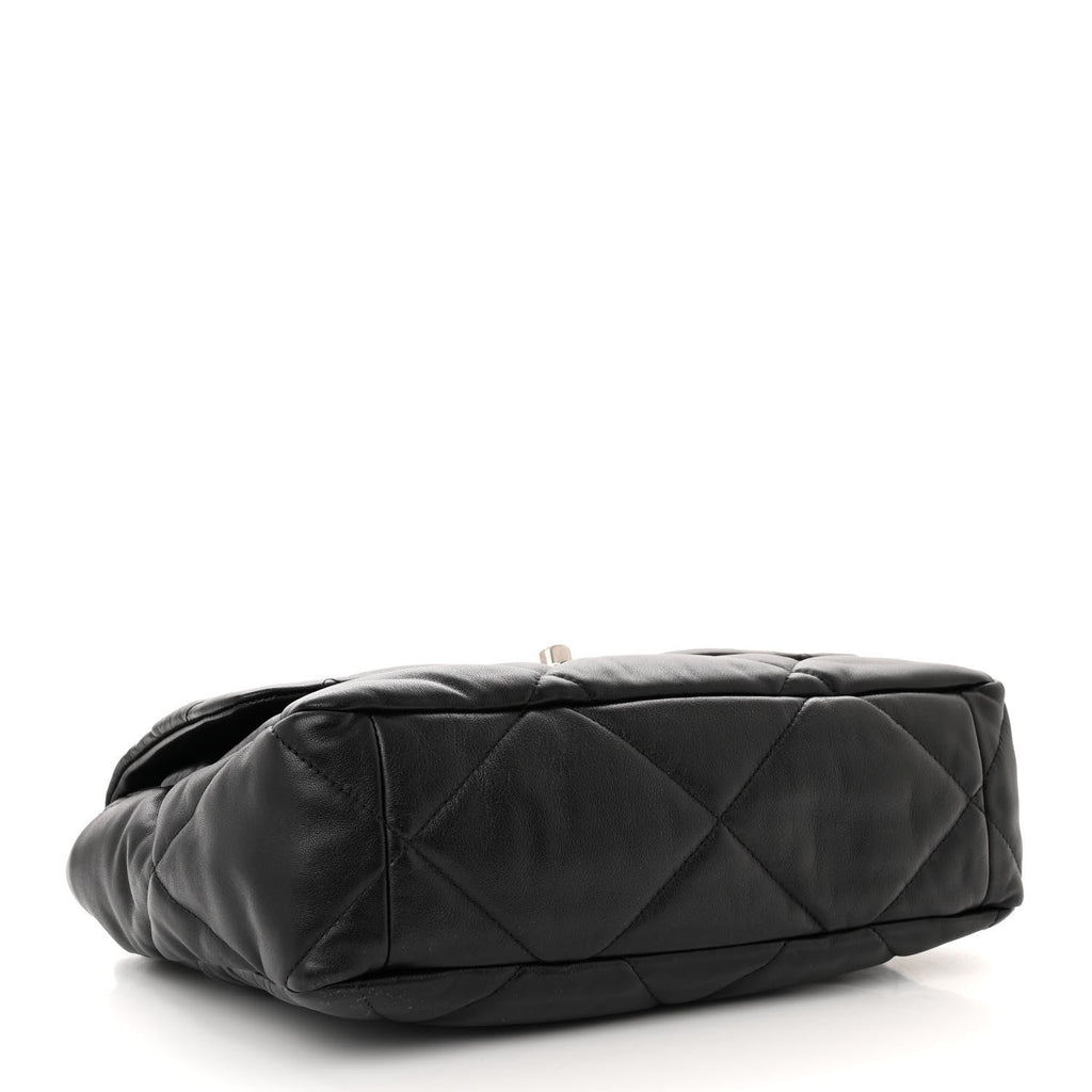 Lambskin Quilted Large Chanel 19 Flap Black