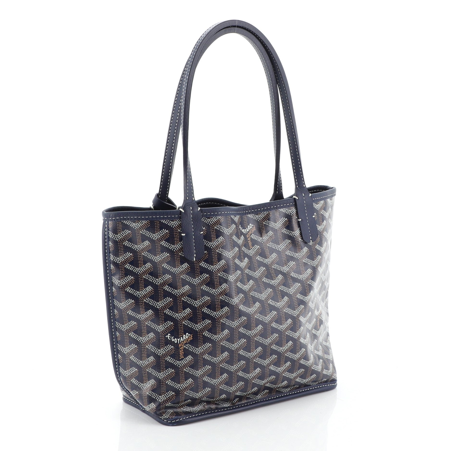 Anjou Reversible Tote Coated Canvas Mini