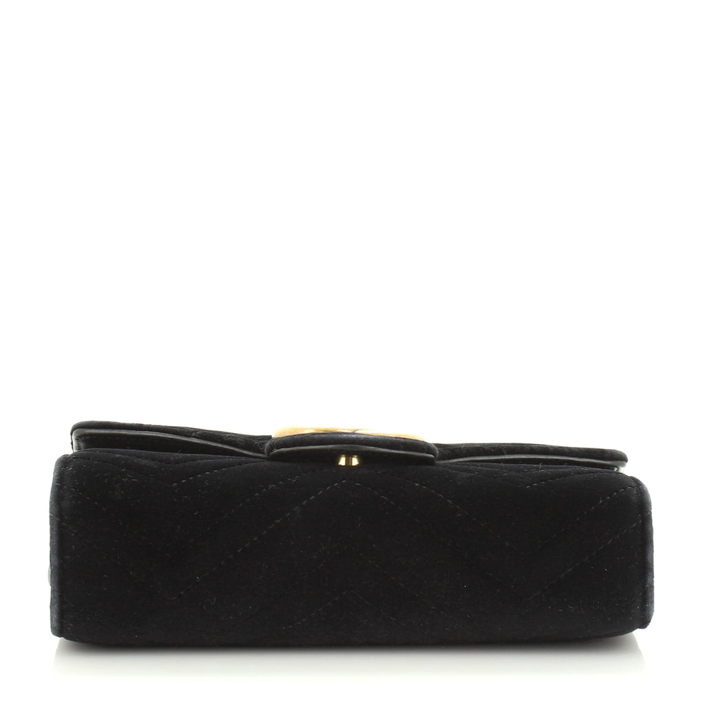 GG Marmont Chain Wallet Matelasse Velvet Mini