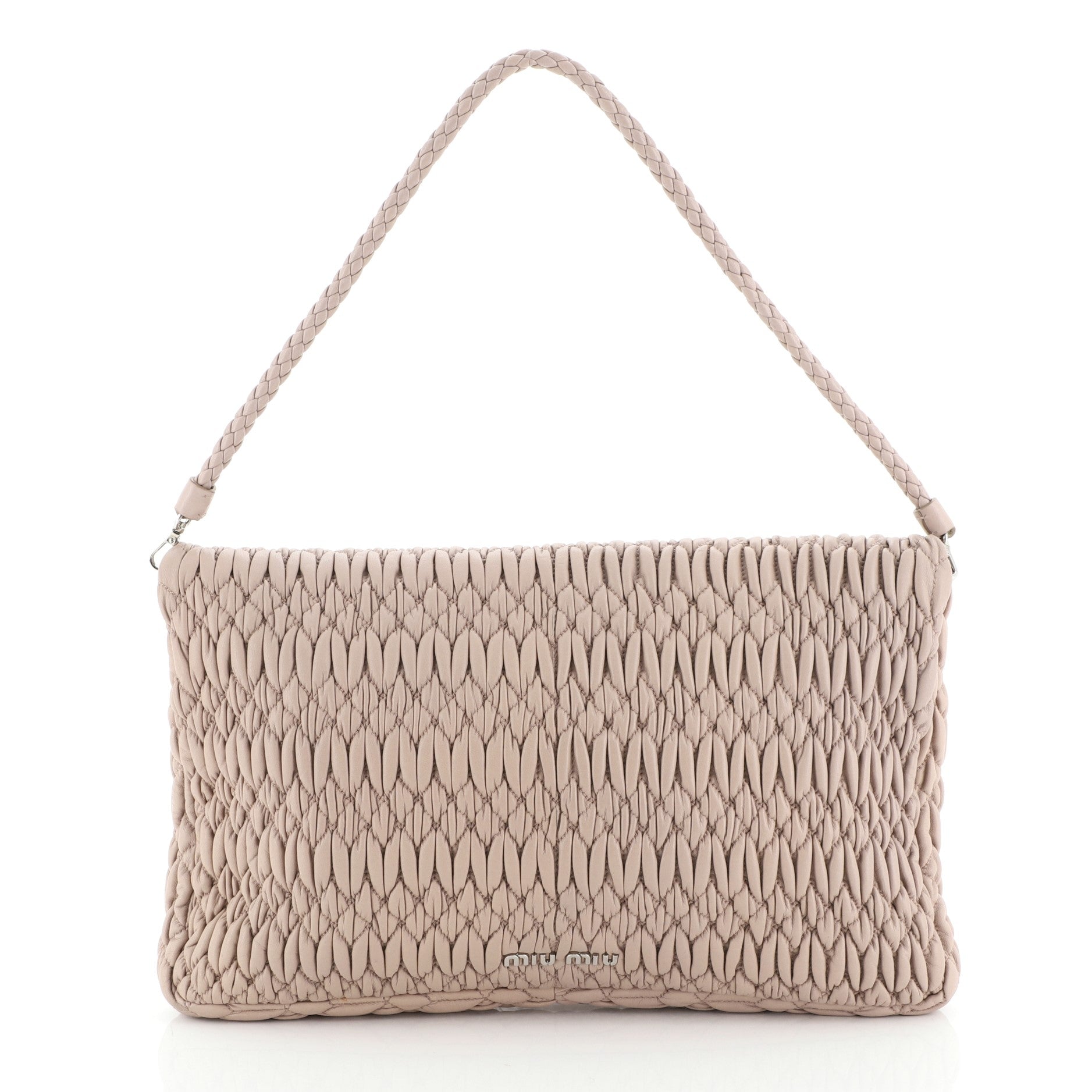 Crystal Clutch Matelasse Leather Large