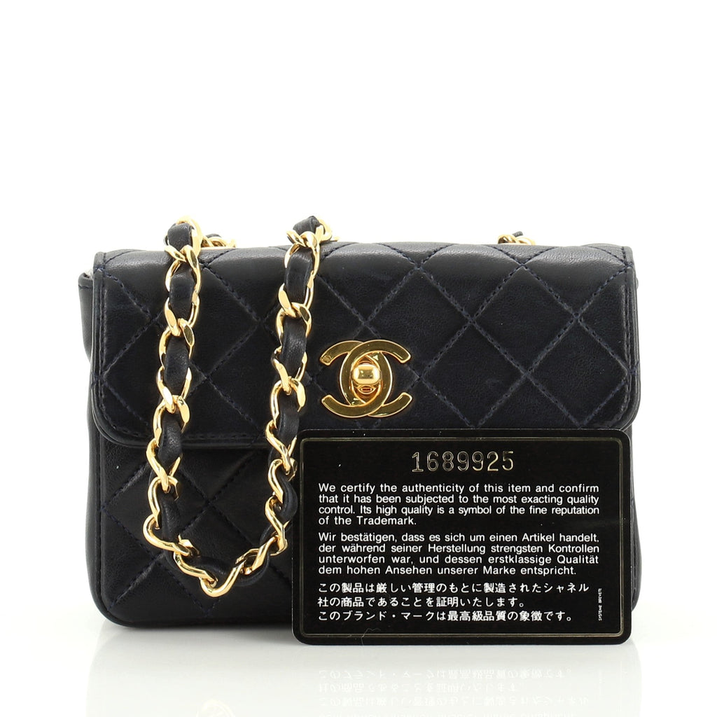 Vintage CC Chain Flap Bag Quilted Leather Extra Mini