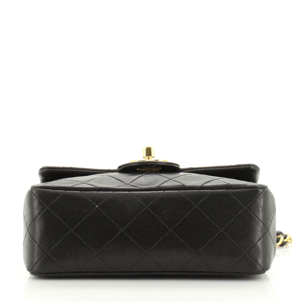 Vintage Square Classic Single Flap Bag Quilted Lambskin Mini