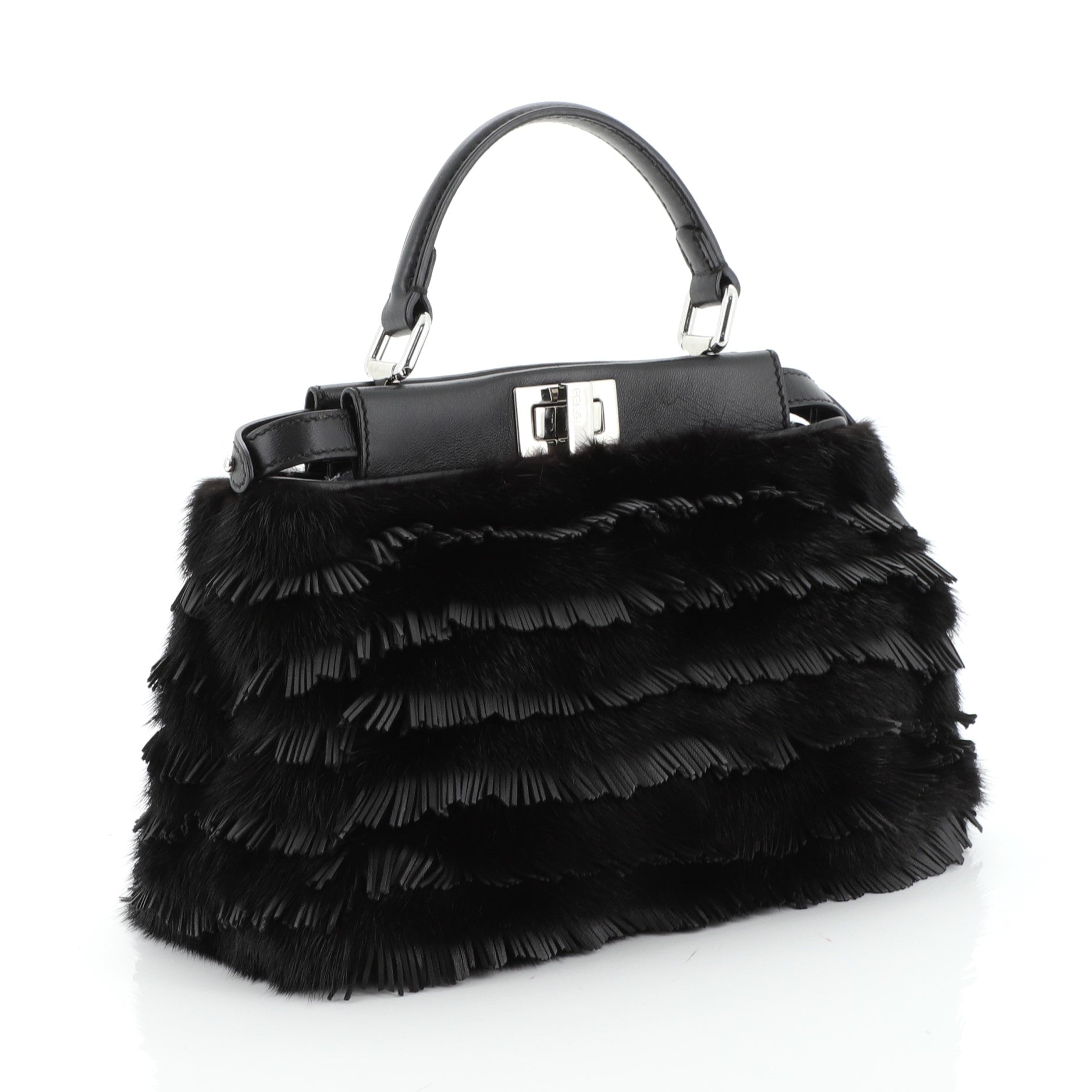 Peekaboo Bag Fringe Leather Mini