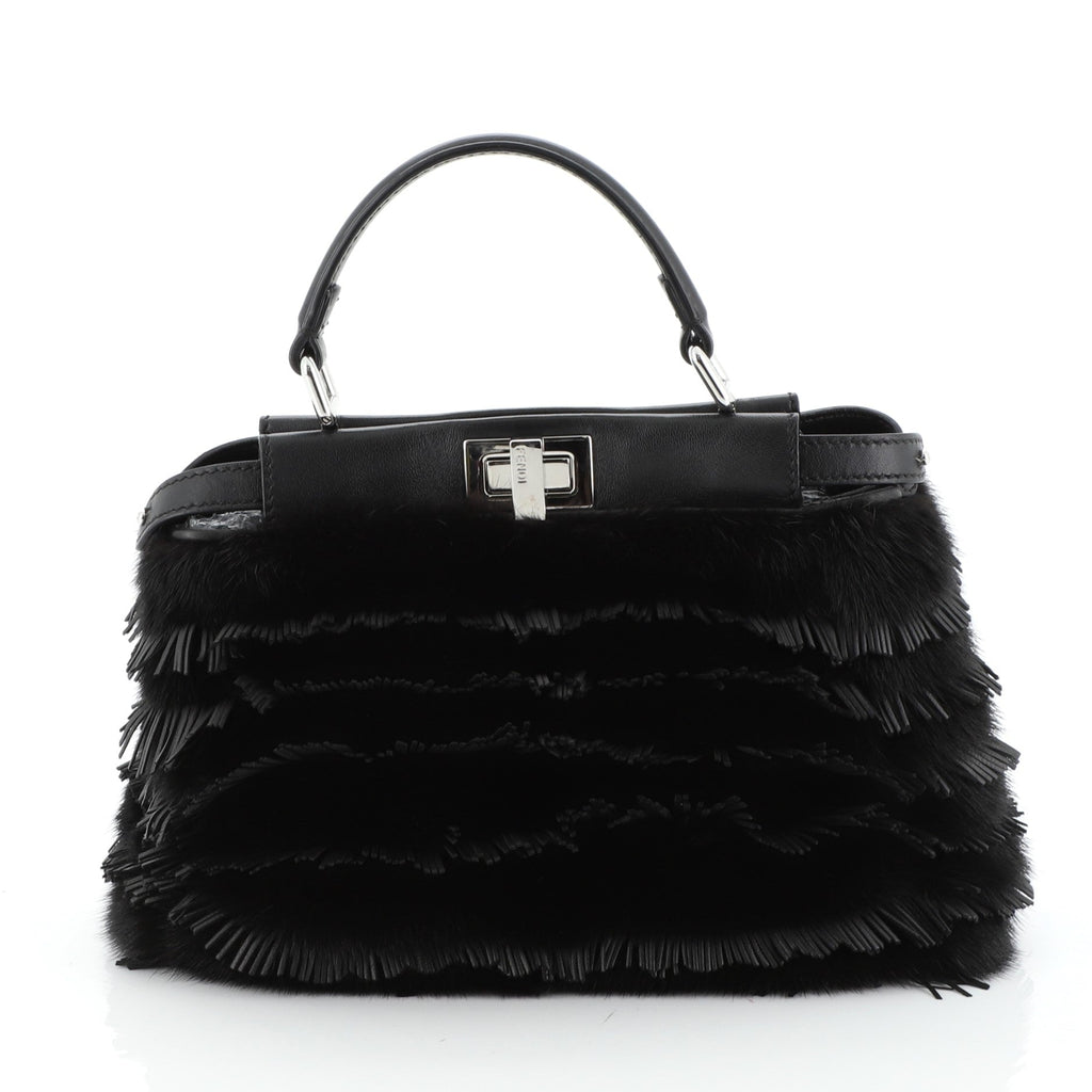Peekaboo Bag Fringe Leather Mini
