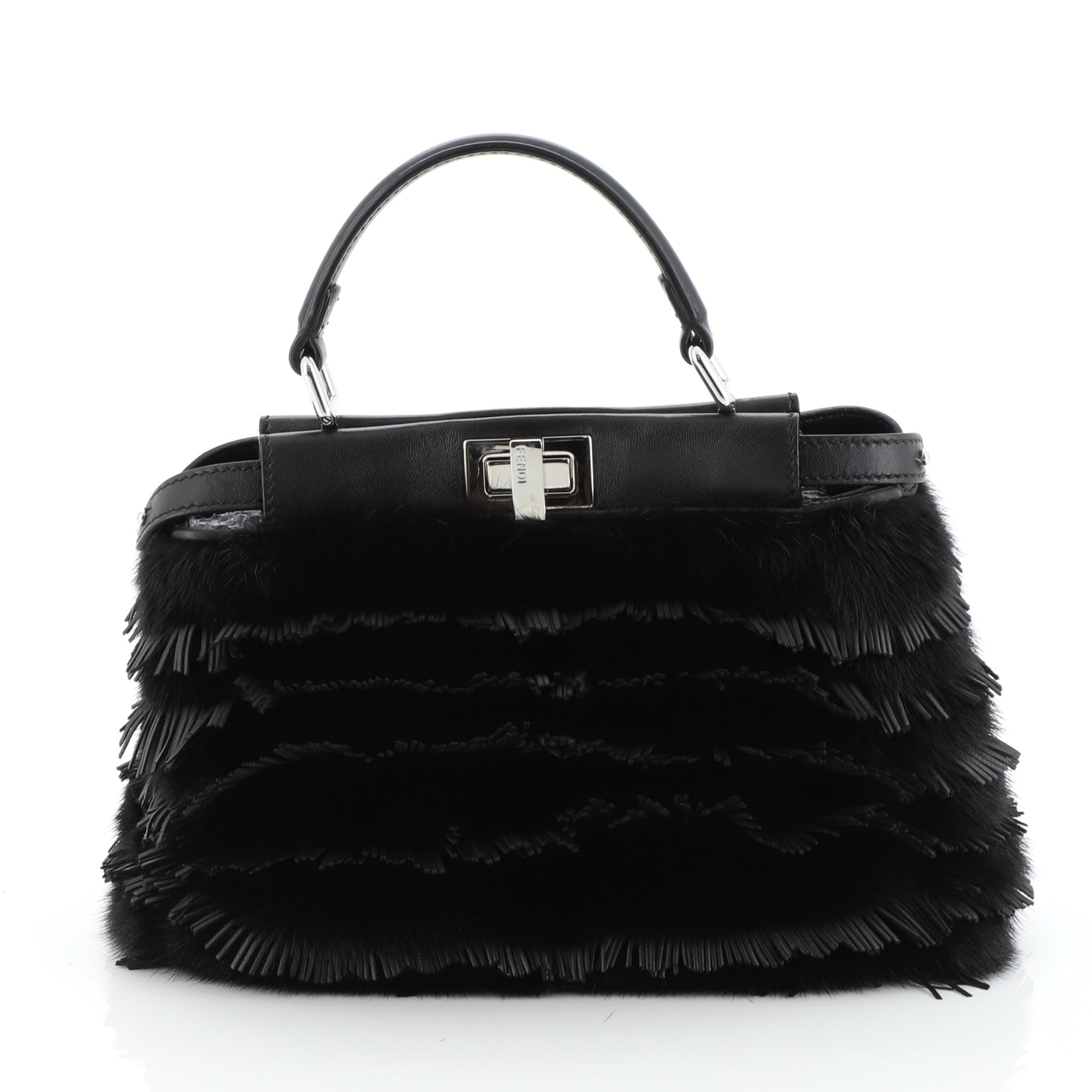 Peekaboo Bag Fringe Leather Mini
