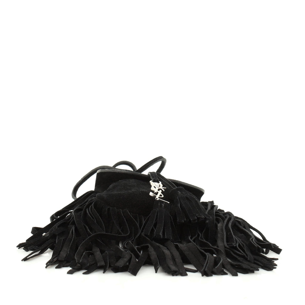 Anita Flat Fringe Crossbody Bag Suede Mini