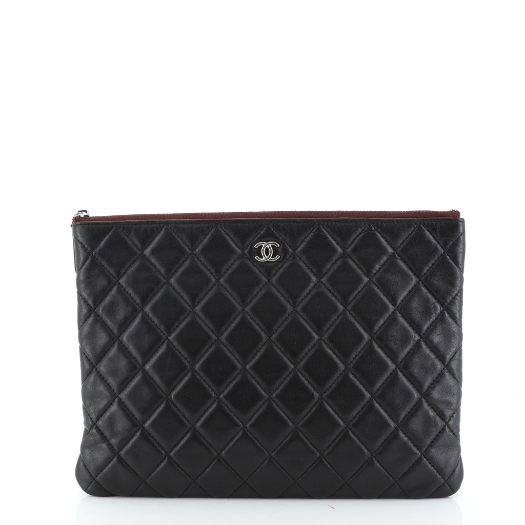 O Case Clutch Quilted Lambskin Small