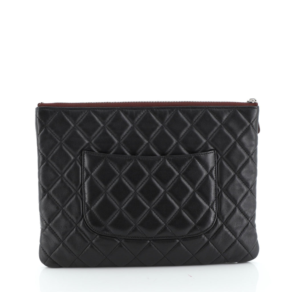 O Case Clutch Quilted Lambskin Small