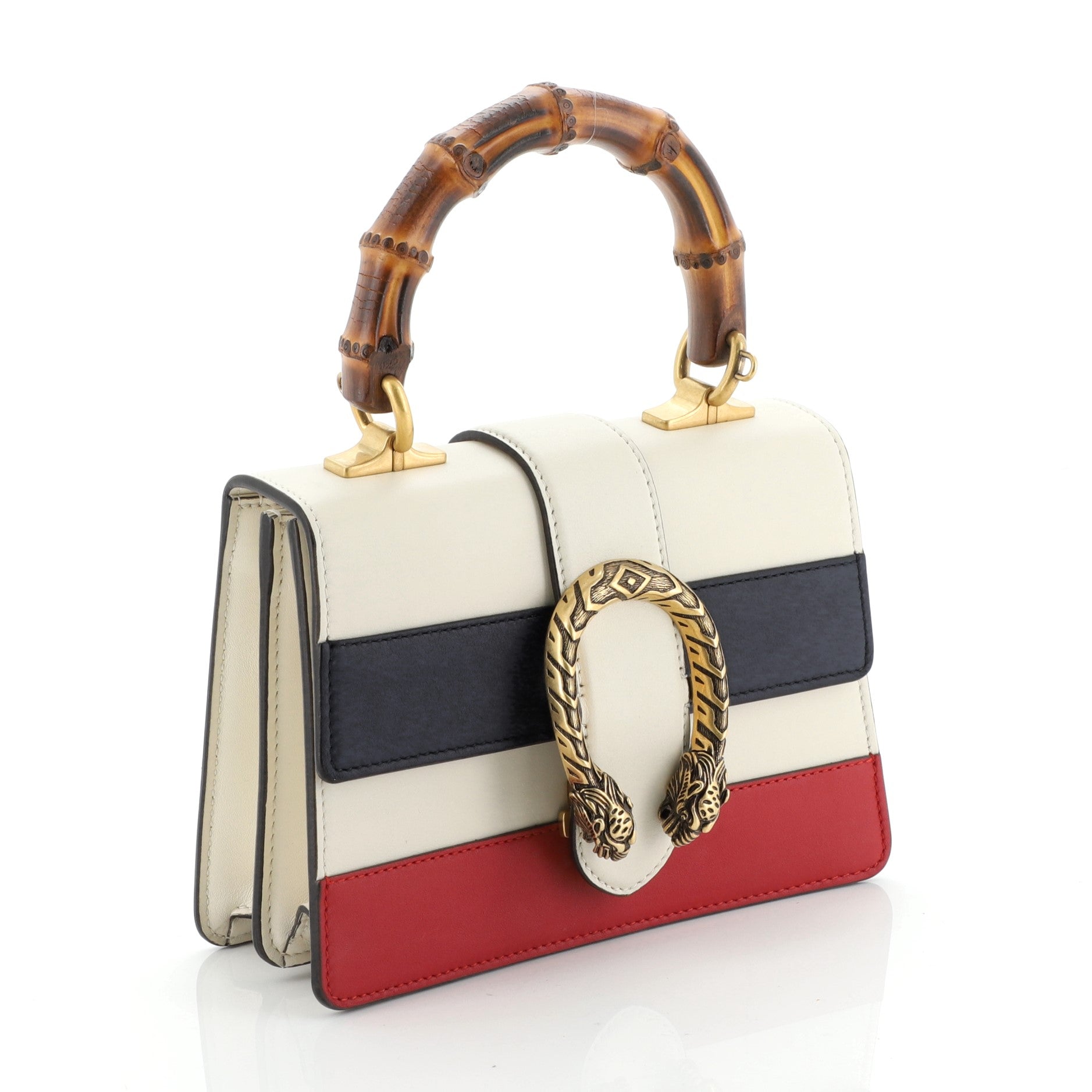 Dionysus Bamboo Top Handle Bag Colorblock Leather Mini