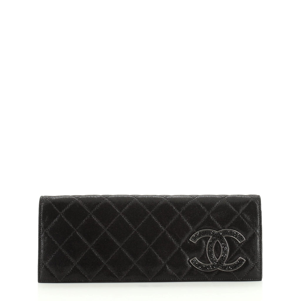 Crystal CC Clutch Iridescent Suede Medium