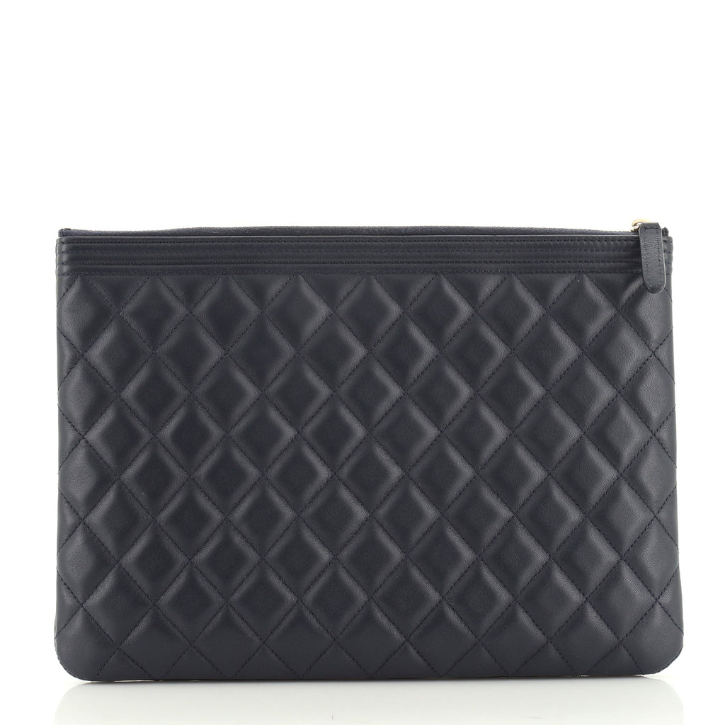 Boy O Case Clutch Quilted Lambskin Medium