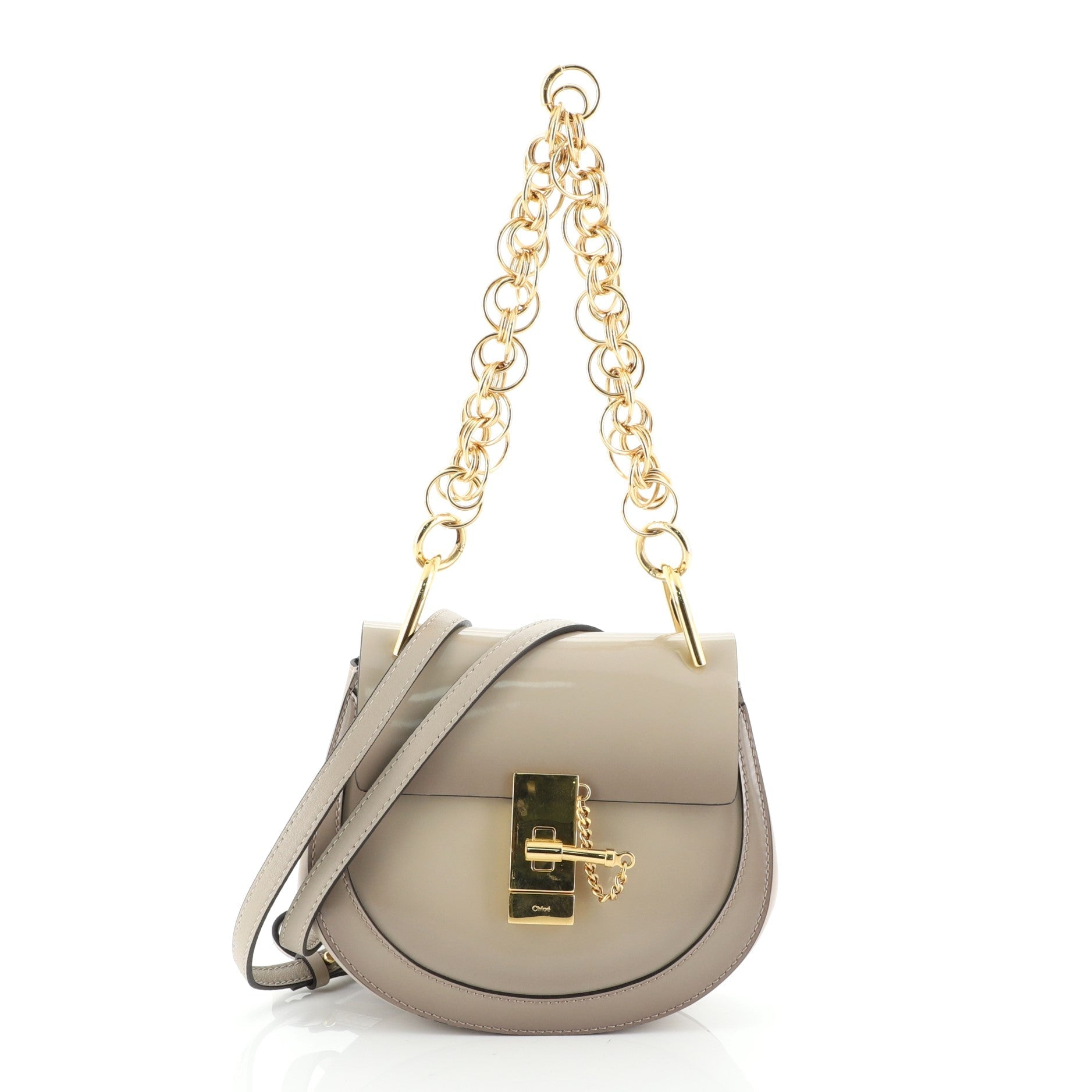 Drew Bijou Crossbody Bag Patent Mini
