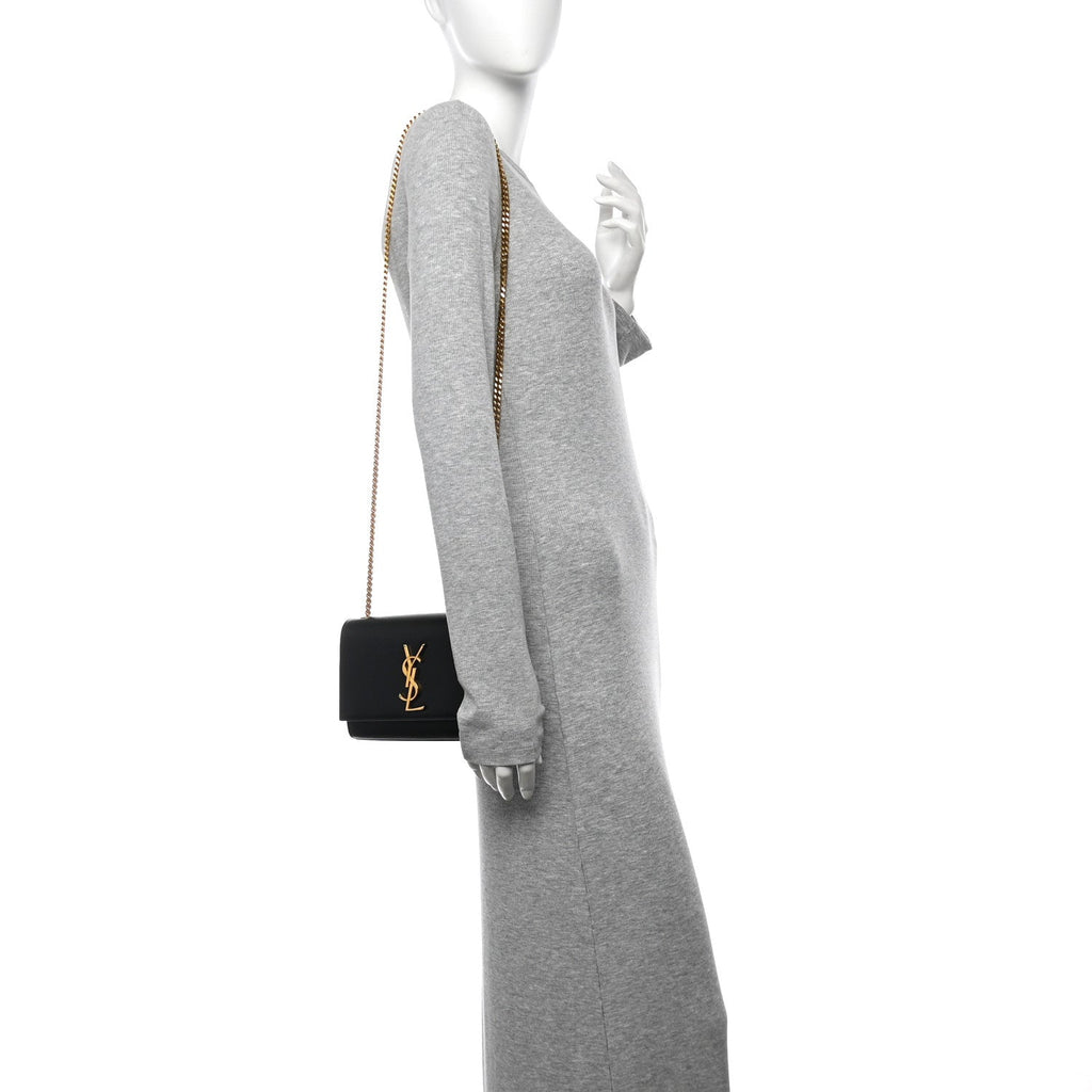 Grain De Poudre Small Monogram Kate Satchel Black