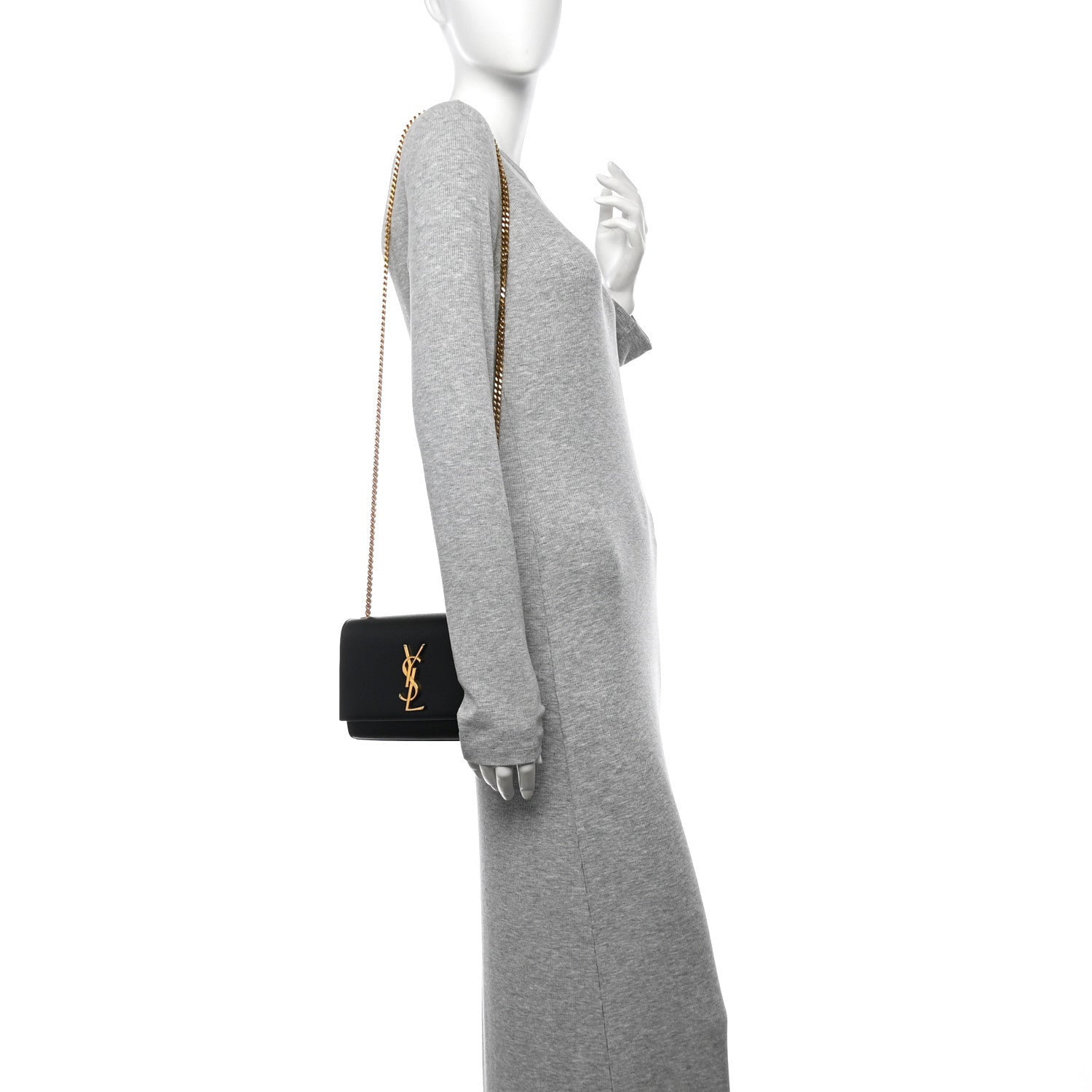 Grain De Poudre Small Monogram Kate Satchel Black