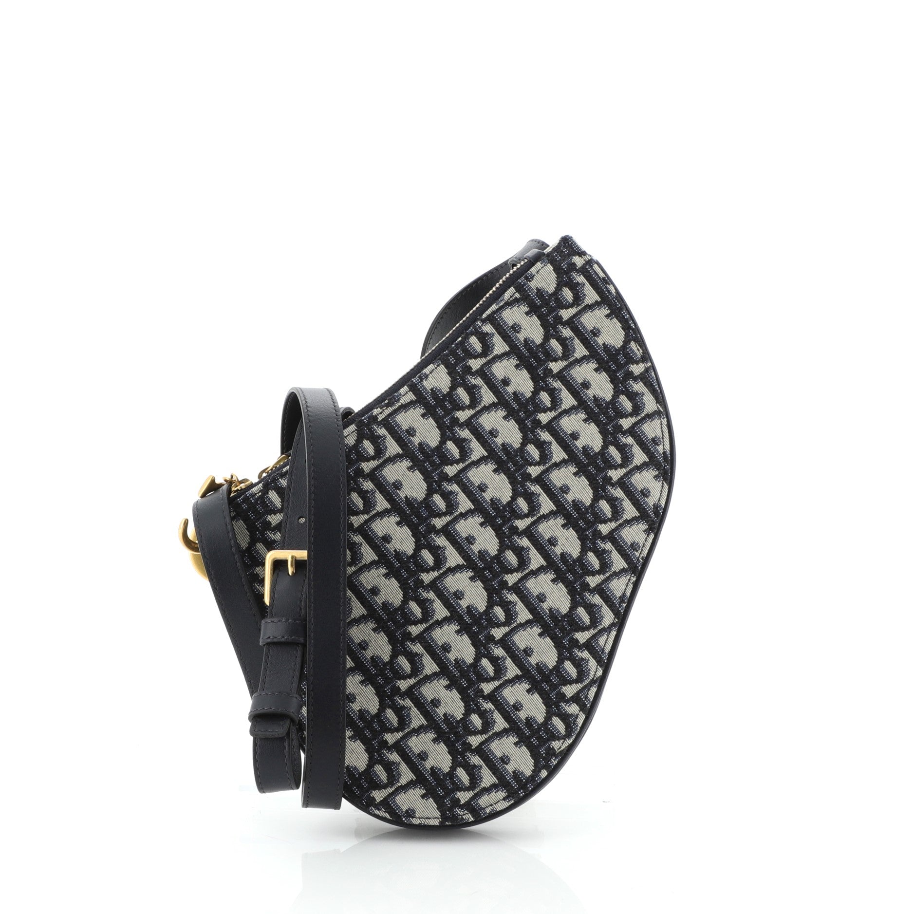 Saddle Triple Zip Crossbody Clutch Oblique Canvas