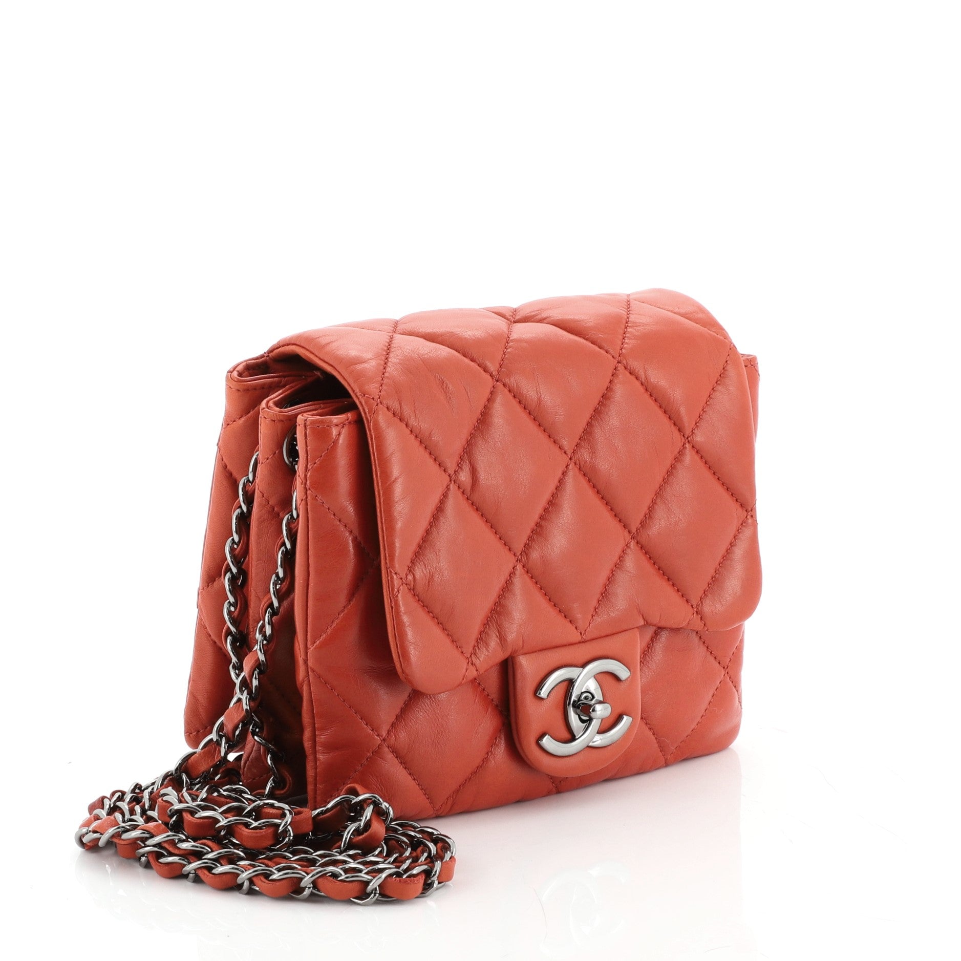 3 Accordion Flap Bag Quilted Lambskin Mini