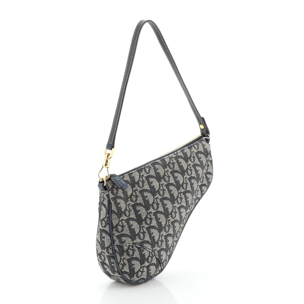 Vintage Saddle Bag Diorissimo Canvas Mini
