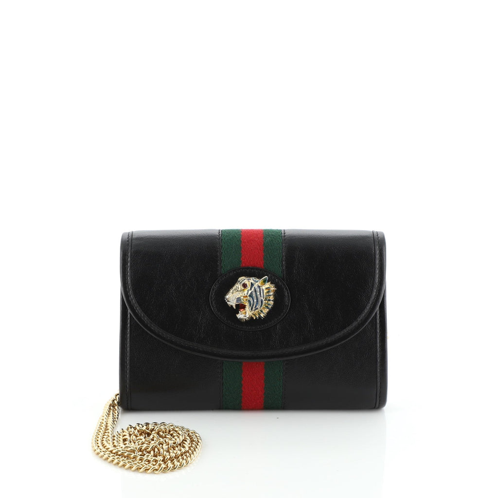 Rajah Web Chain Shoulder Bag Leather Mini