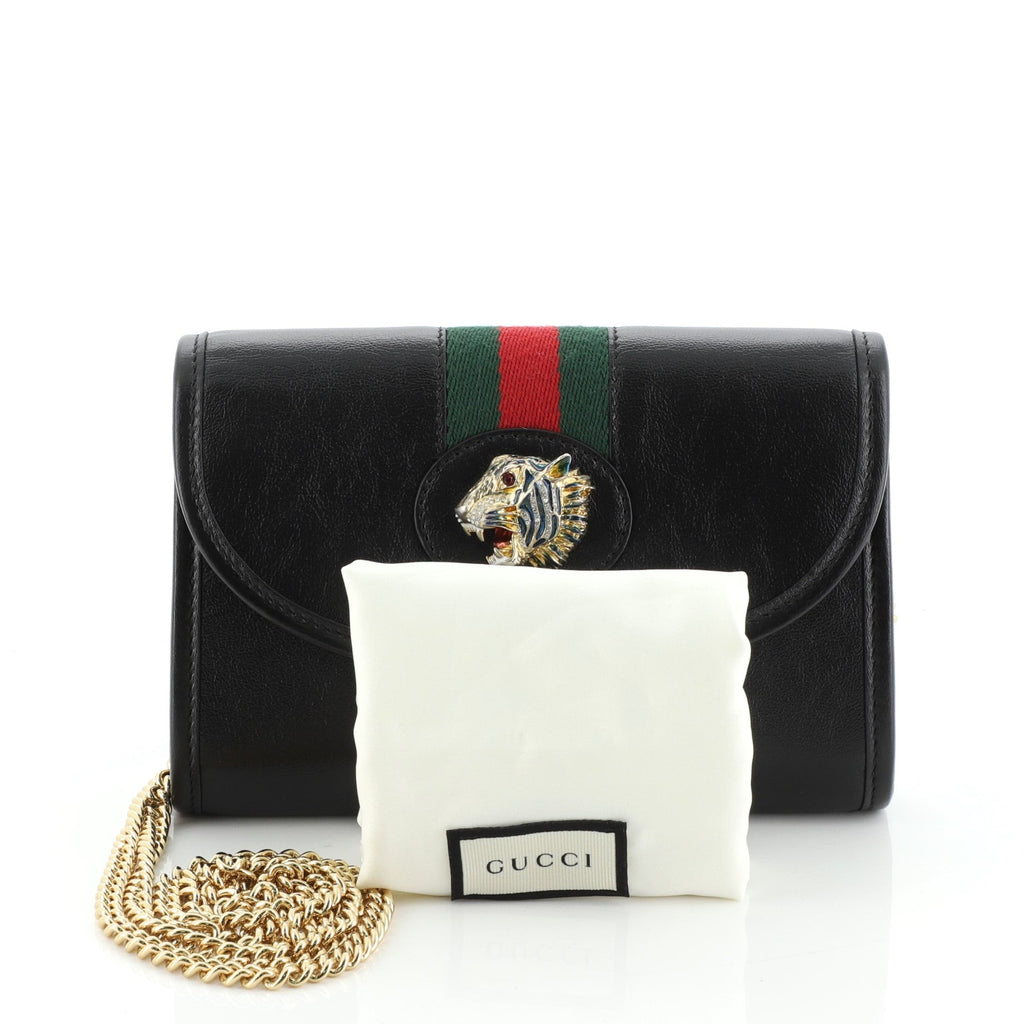 Rajah Web Chain Shoulder Bag Leather Mini