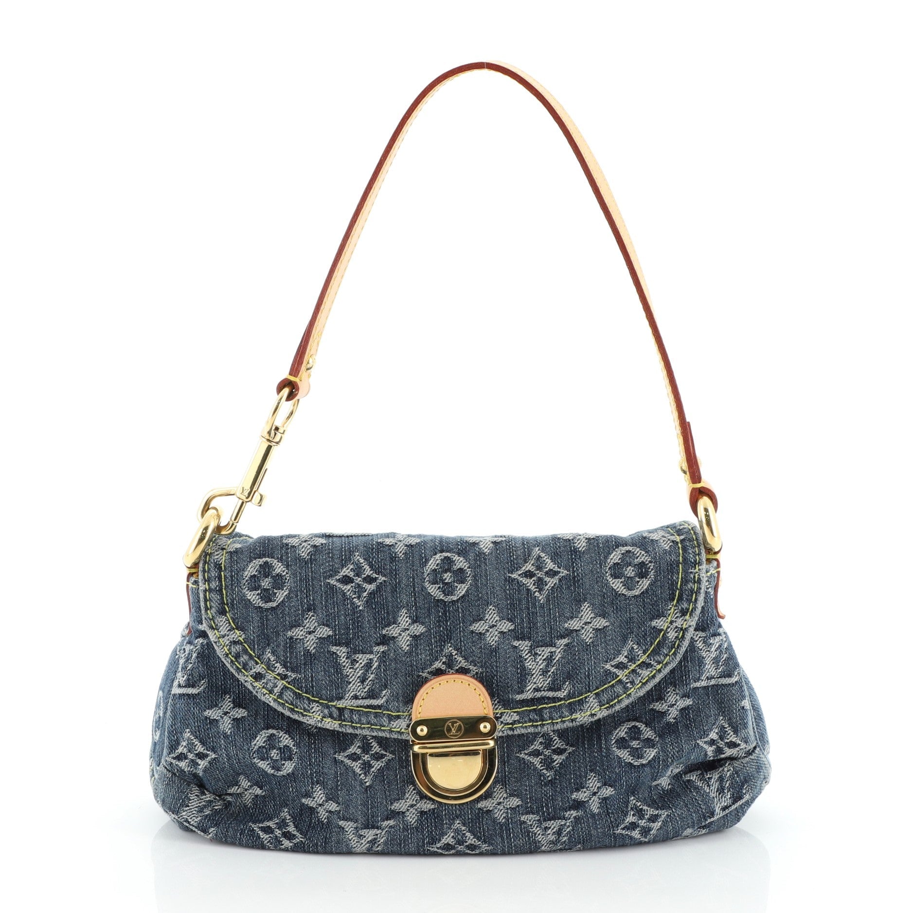 Pleaty Handbag Denim Mini