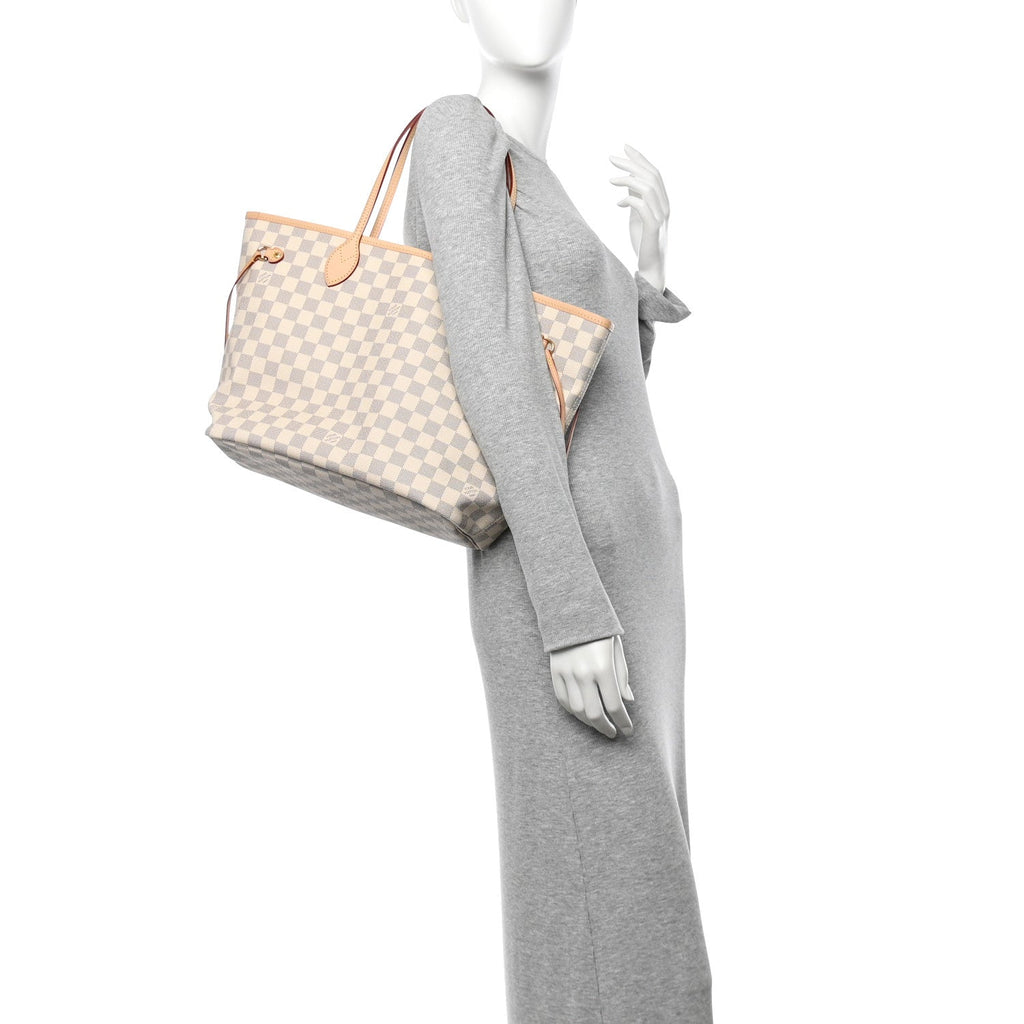 Damier Azur Neo Neverfull MM Rose Ballerine
